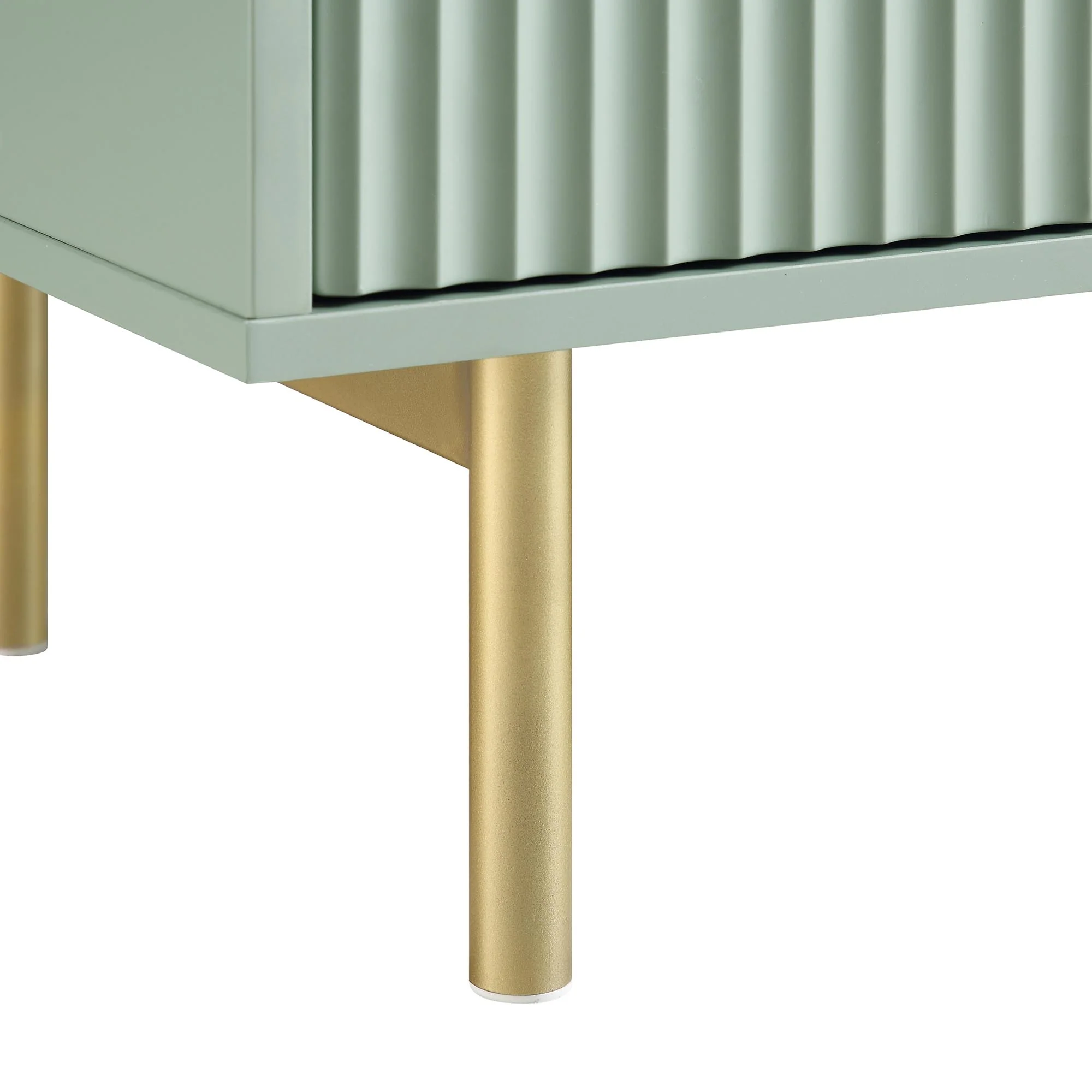 Richmond Ridged 2-Door Cabinet with Drawers, Matte Sage Green - Image 13