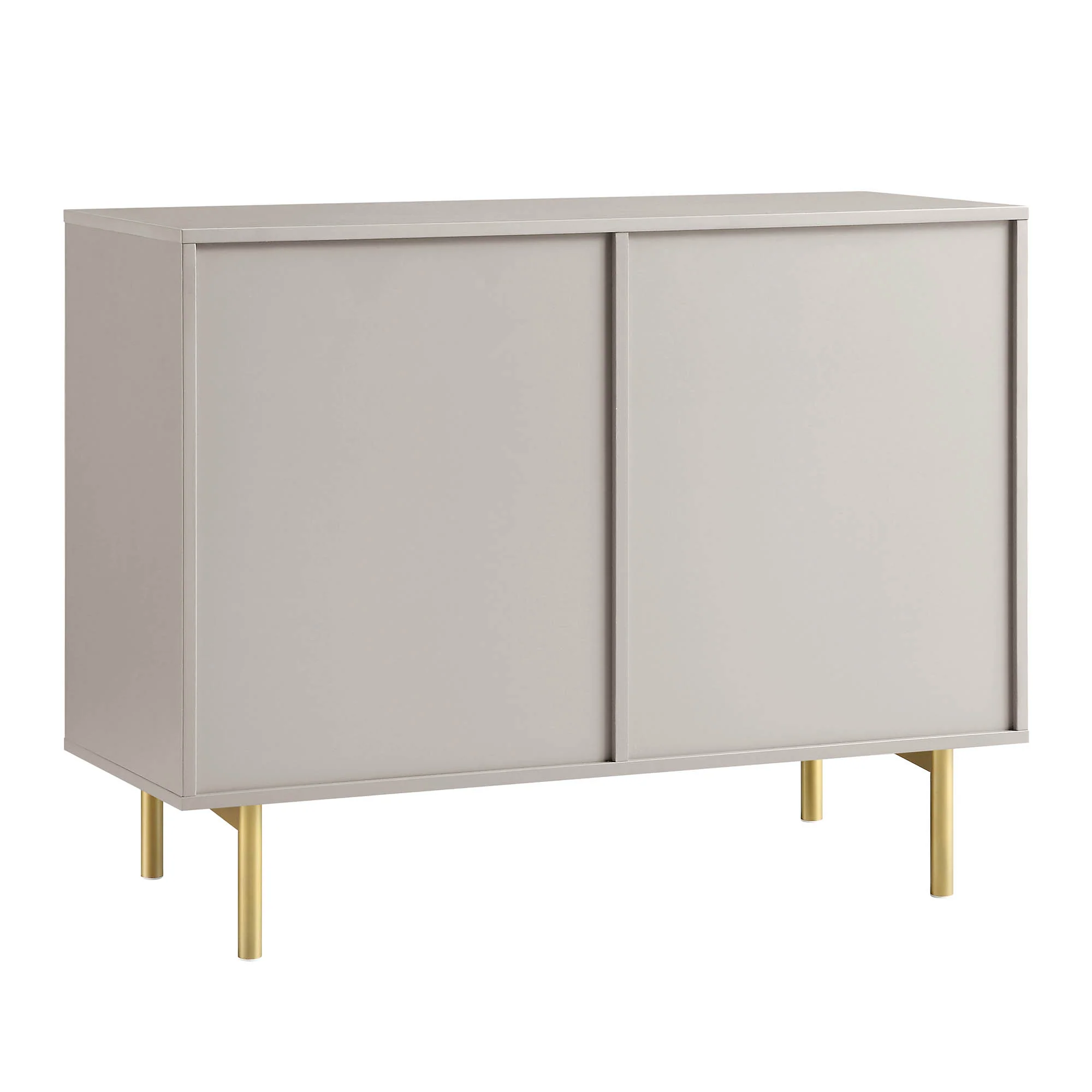 Richmond Ridged 2-Door Cabinet with Drawers, Matte Taupe - Image 9