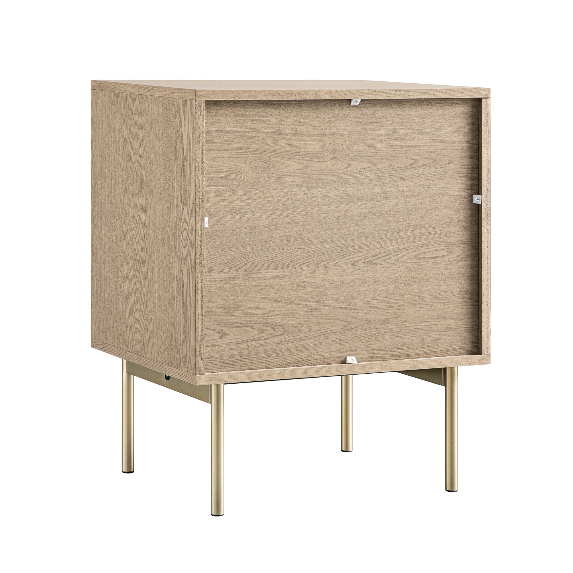 Richmond Ridged 2 Drawer Bedside Table, Light Ash - Image 12