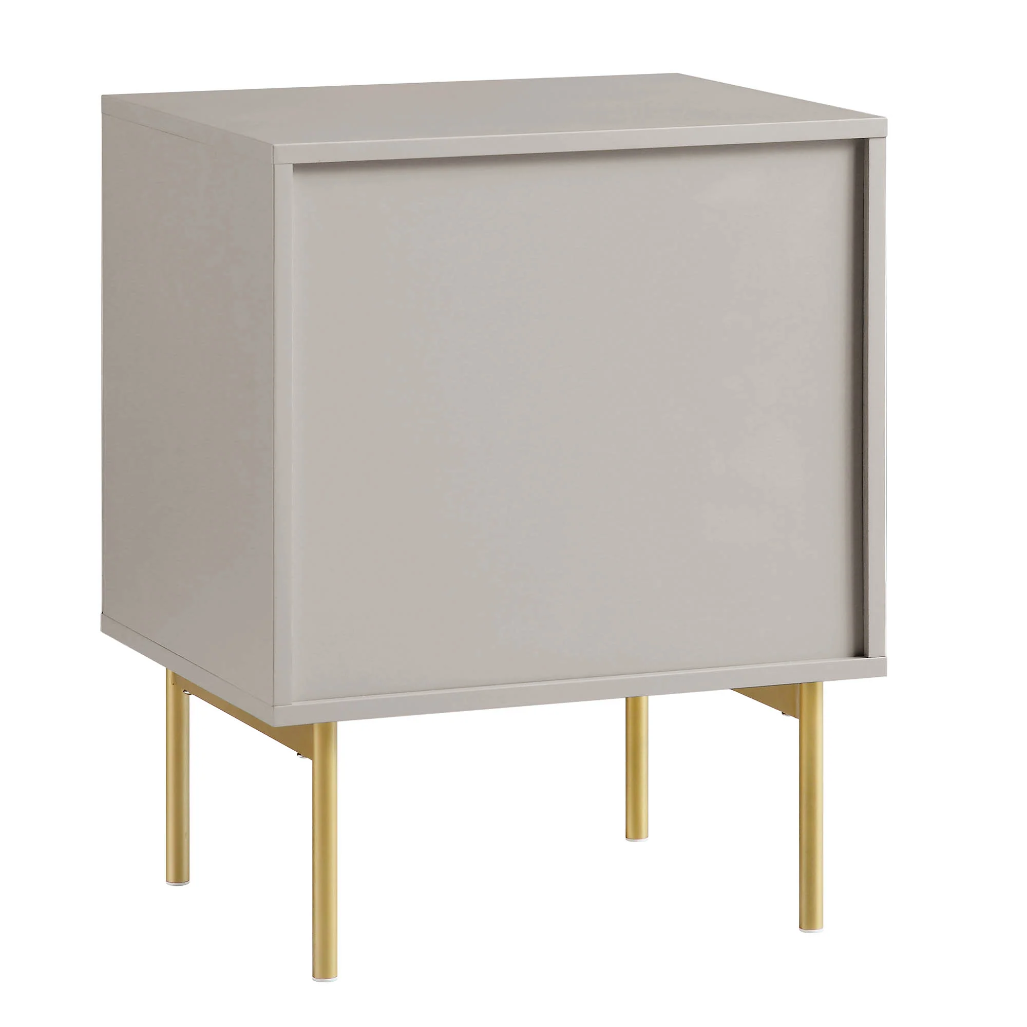 Richmond Ridged 2 Drawer Bedside Table, Matte Taupe - Image 8
