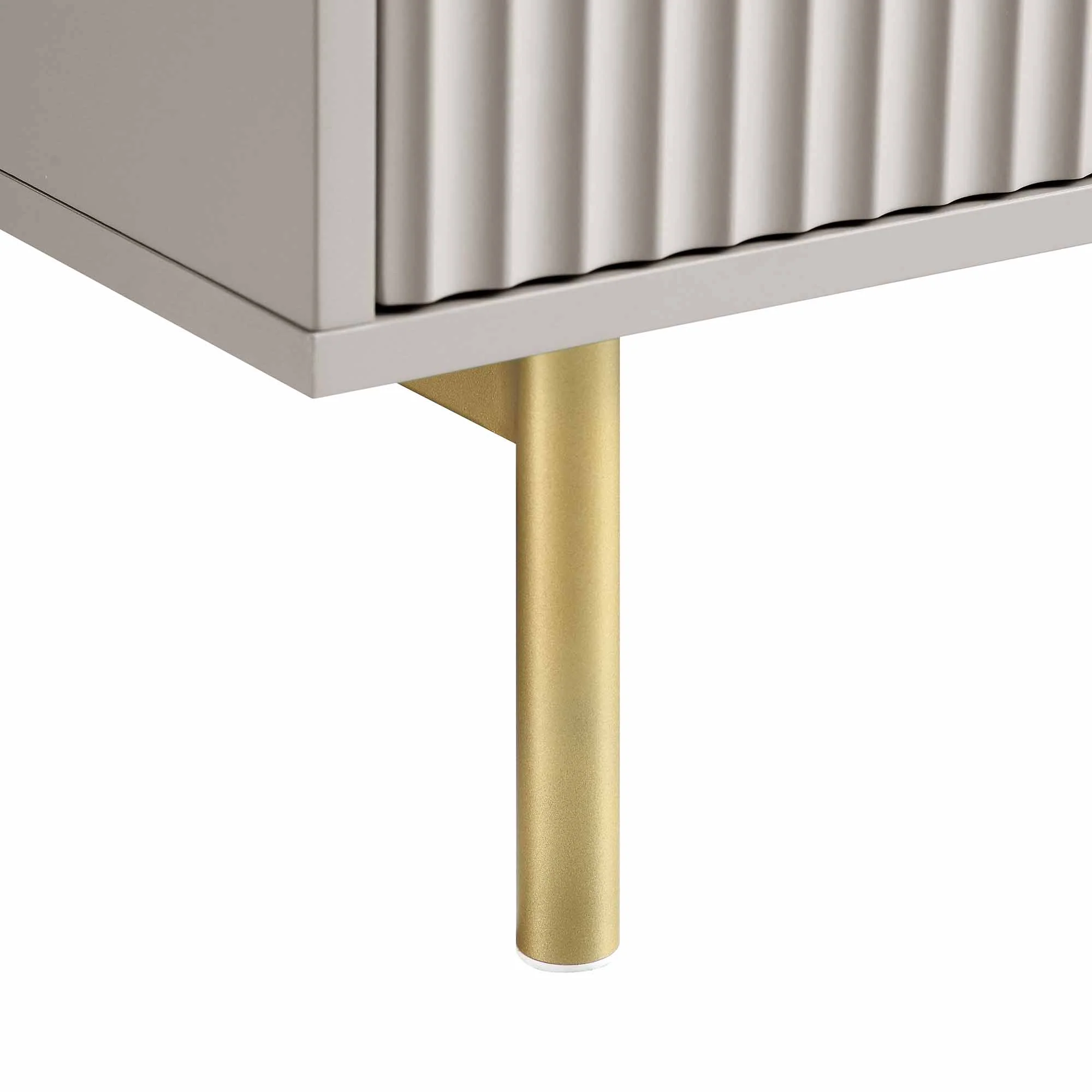 Richmond Ridged Chest of 5 Drawers, Matte Taupe - Image 13