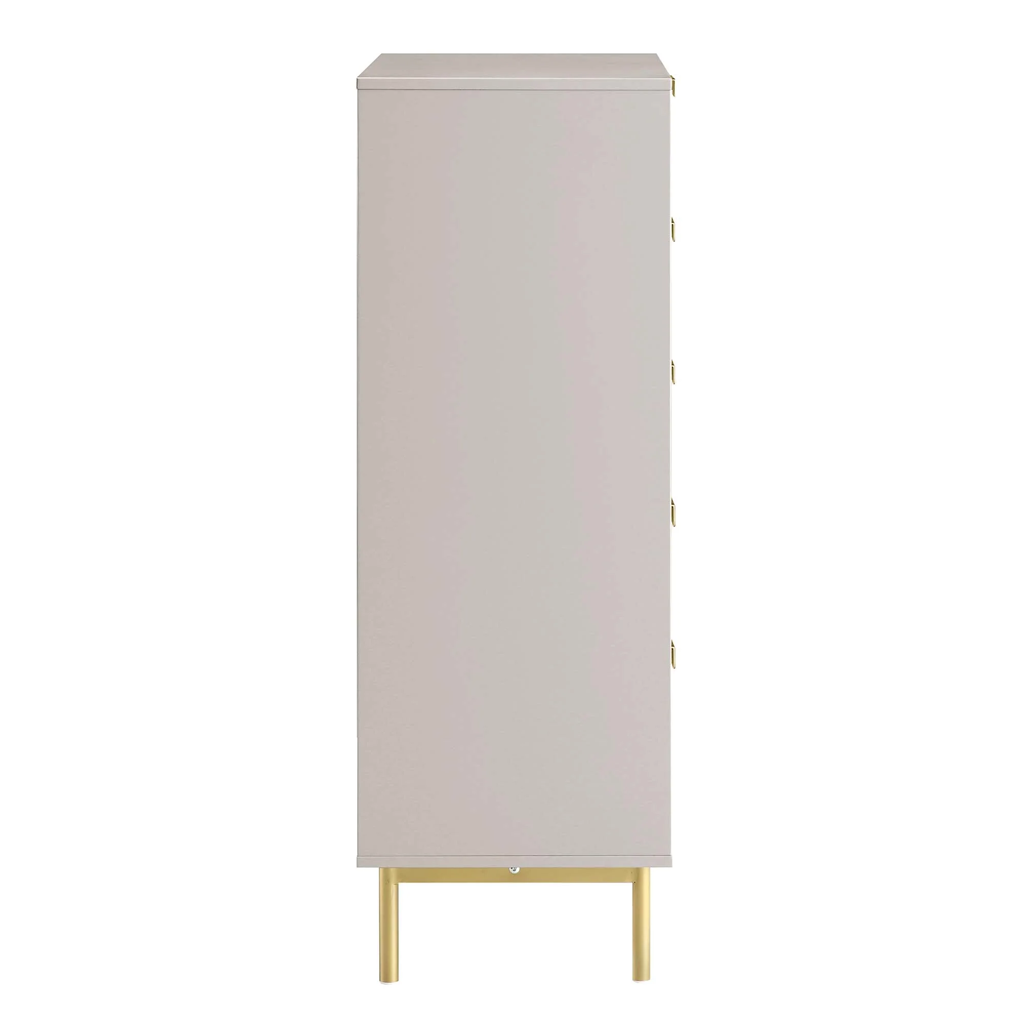 Richmond Ridged Chest of 5 Drawers, Matte Taupe - Image 8