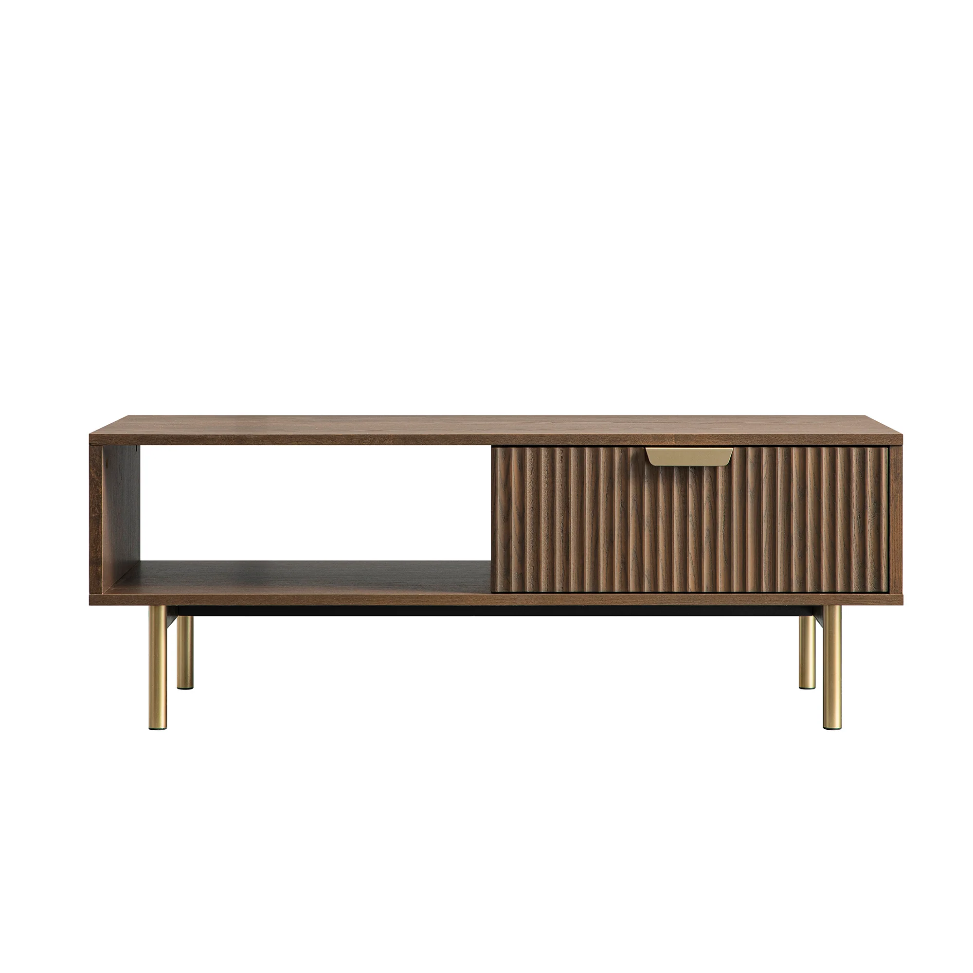 Richmond Ridged Coffee Table with Drawer, Dark Ash - Image 7