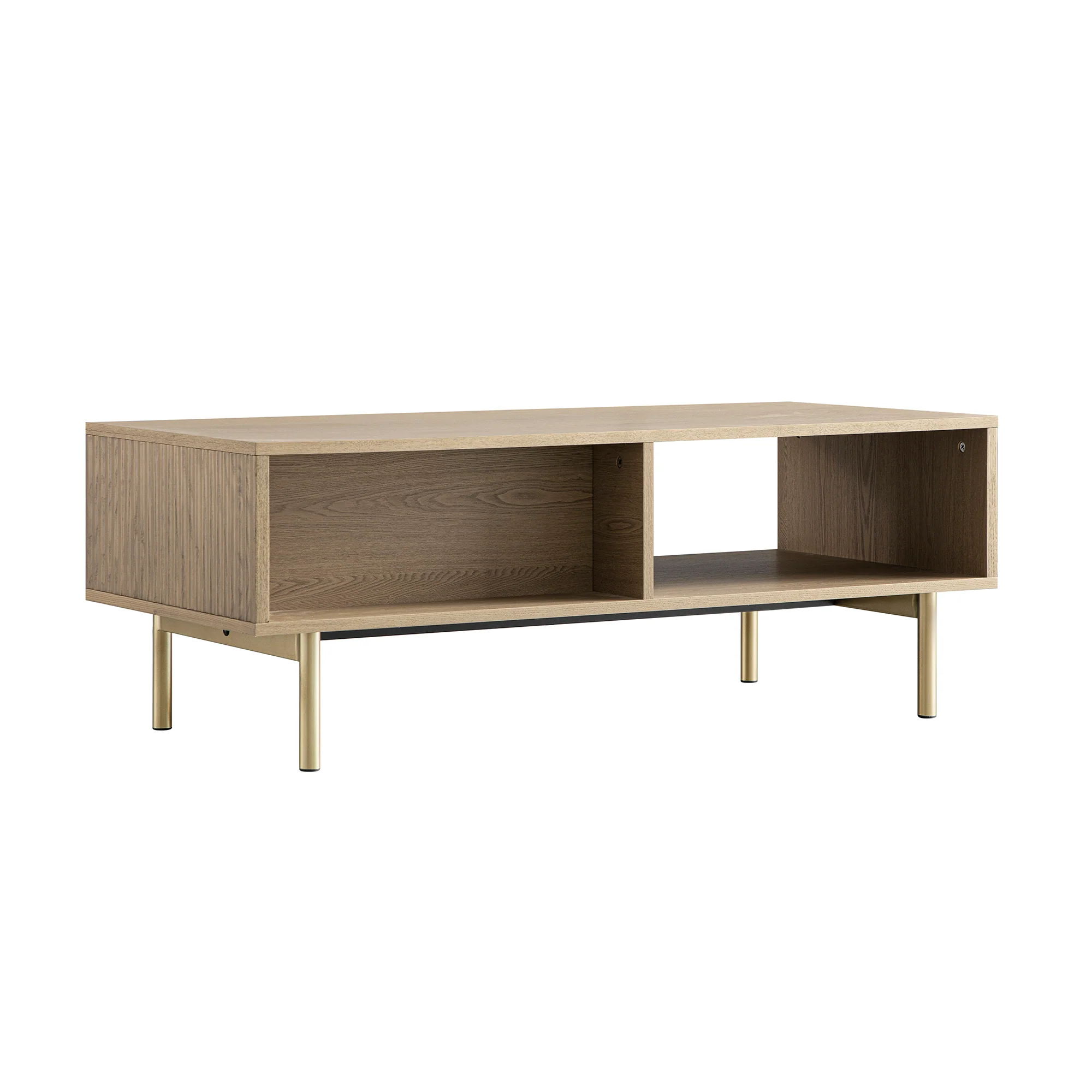 Richmond Ridged Coffee Table with Drawer, Light Ash - Image 15