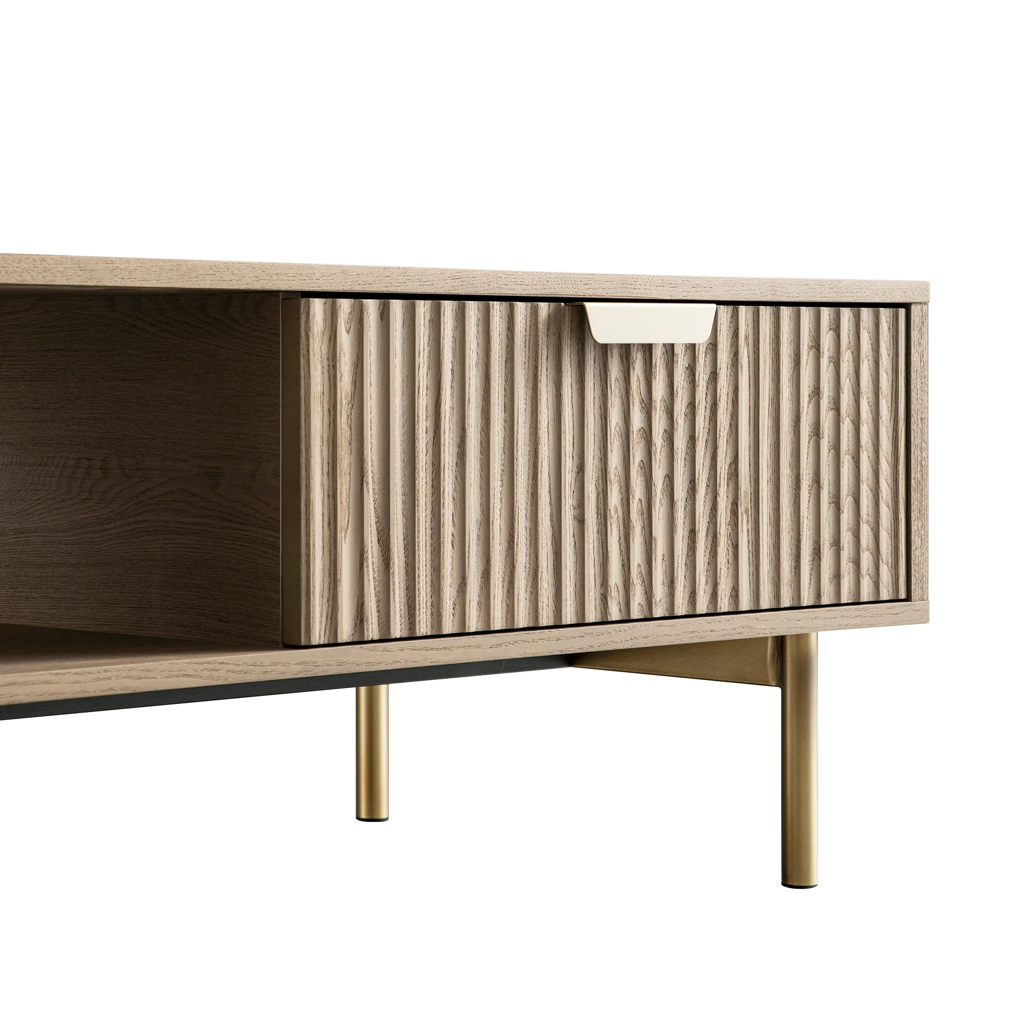 Richmond Ridged Coffee Table with Drawer, Light Ash - Image 18