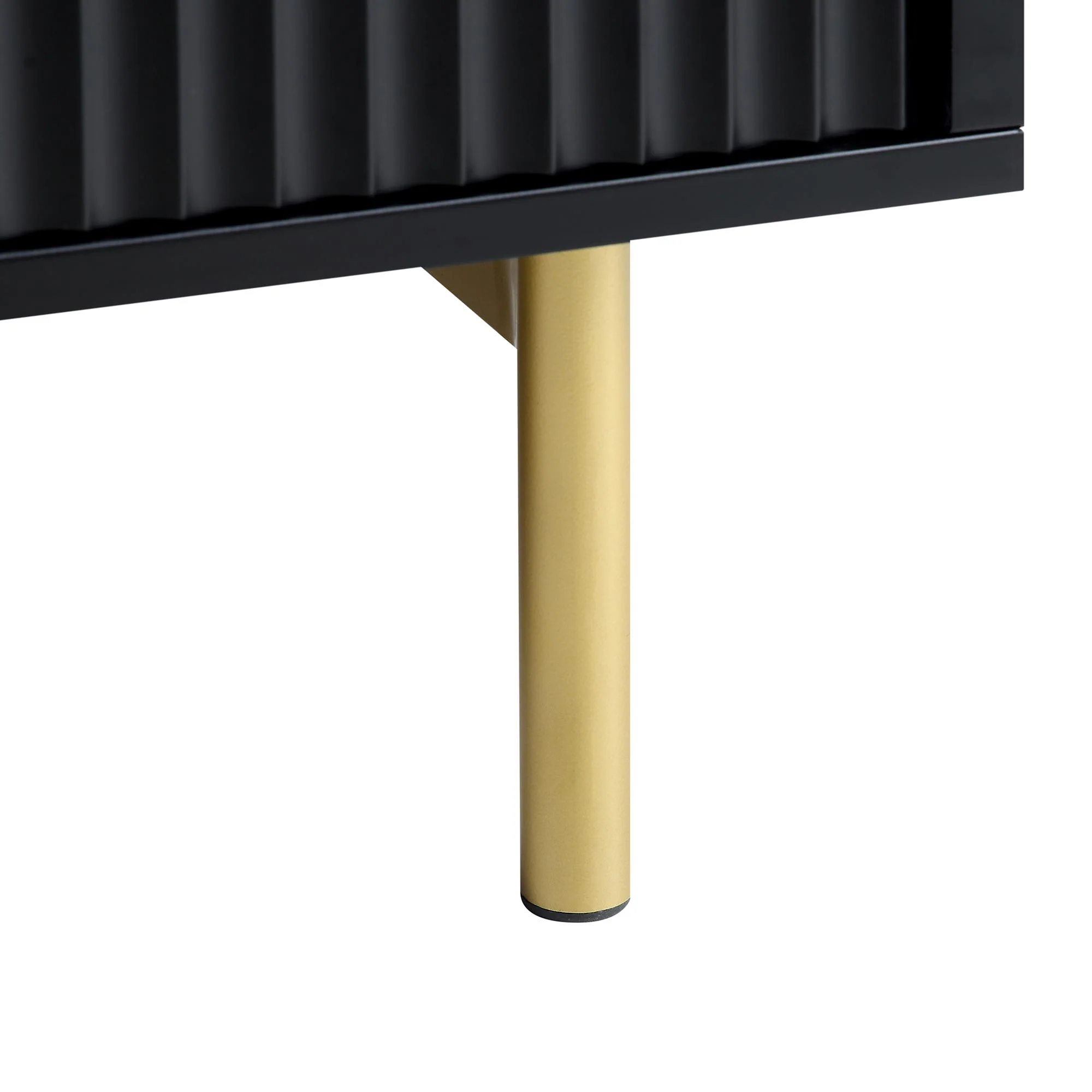 Richmond Ridged Coffee Table with Drawer, Matte Black - Image 15