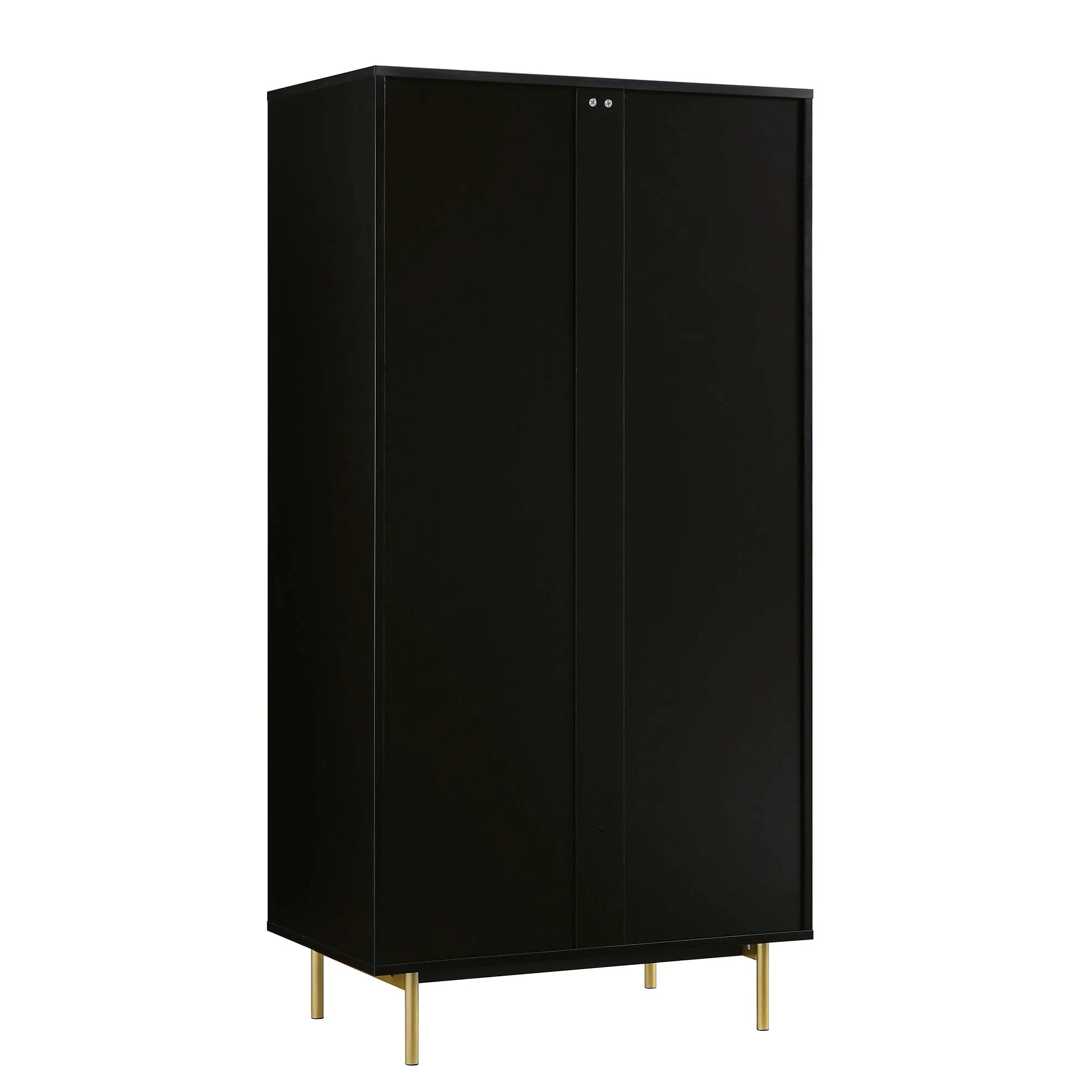 Richmond Ridged Double Wardrobe with Drawer, Matte Black - Image 9