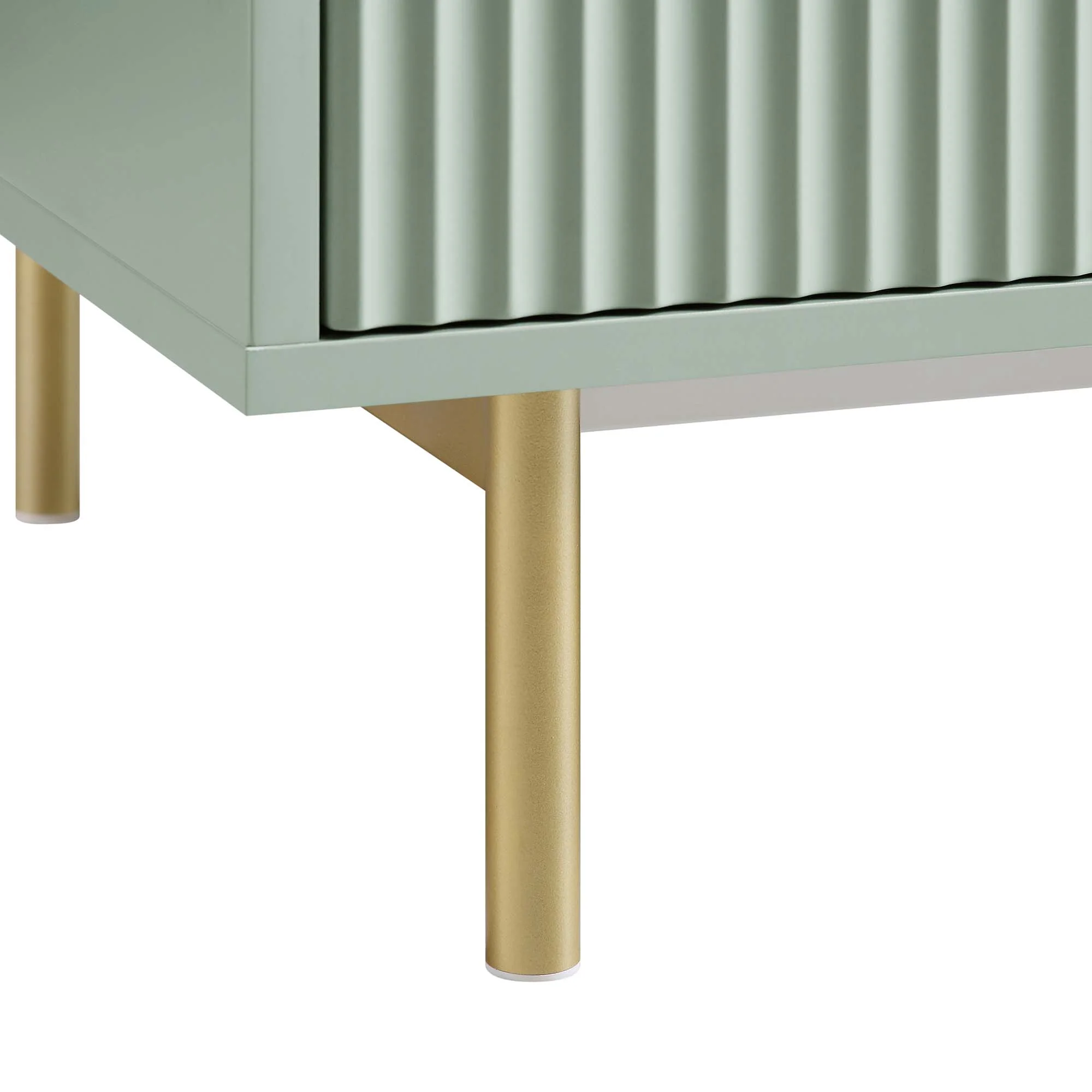 Richmond Ridged Double Wardrobe with Drawer, Matte Sage Green - Image 13