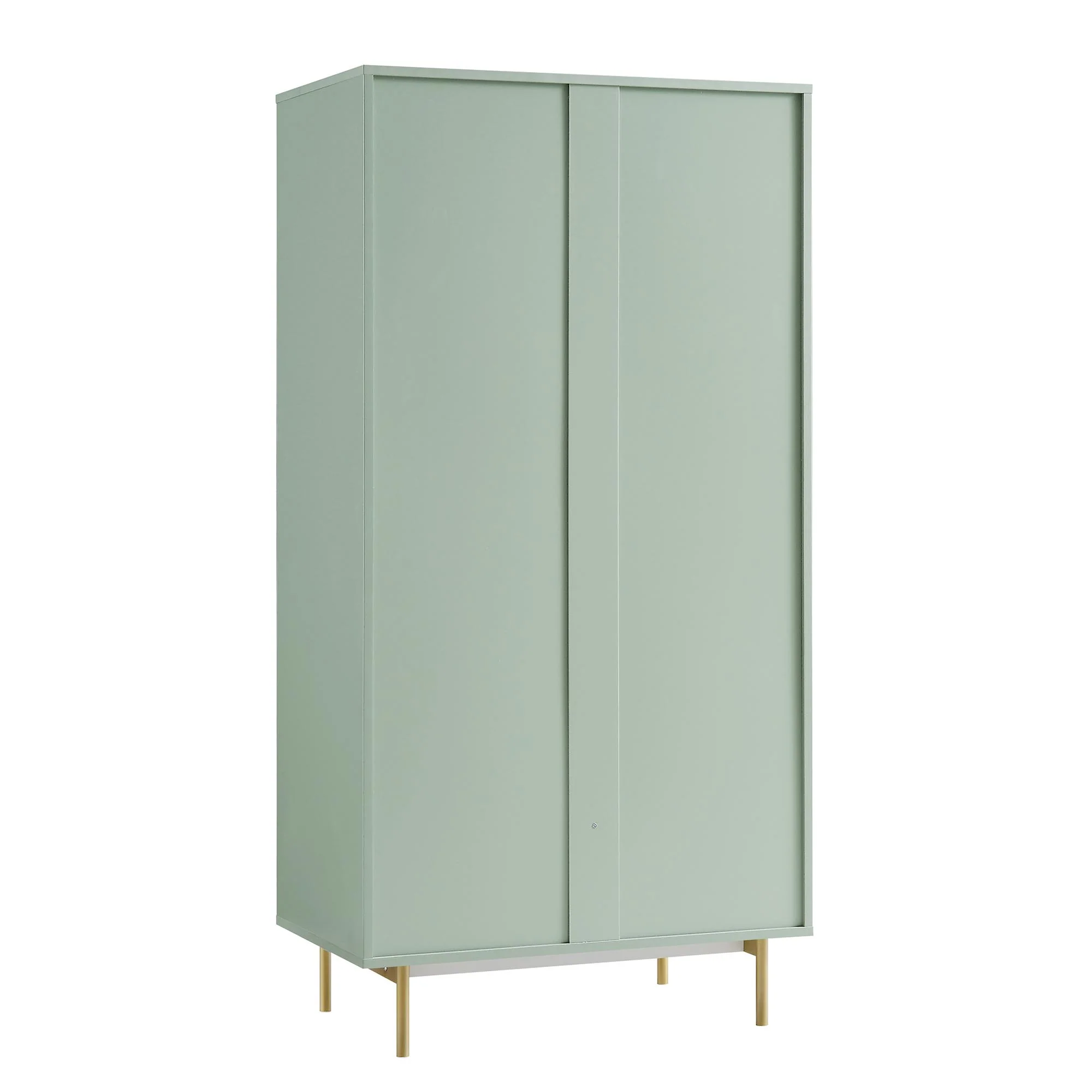 Richmond Ridged Double Wardrobe with Drawer, Matte Sage Green - Image 9