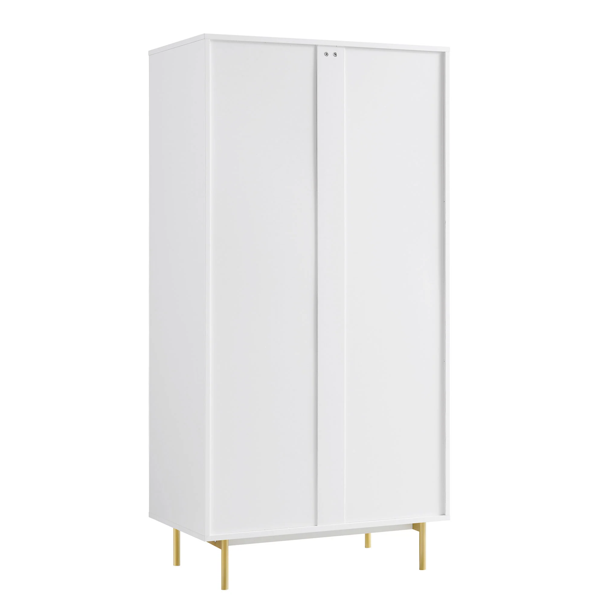 Richmond Ridged Double Wardrobe with Drawer, Matte White - Image 9