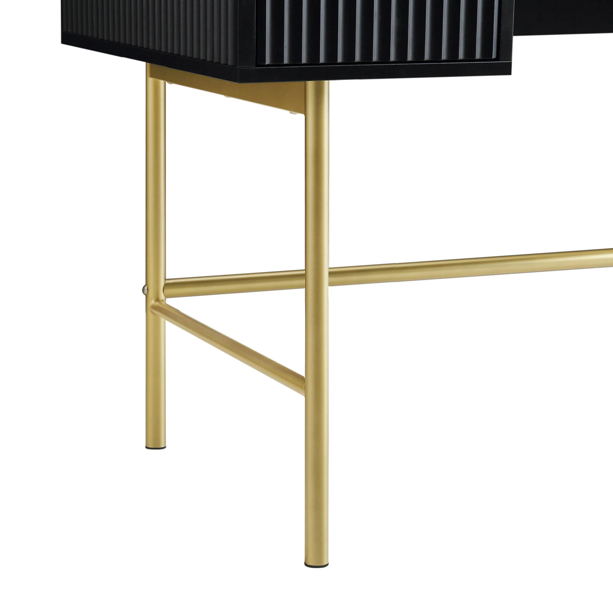 Richmond Ridged Dressing Table, Matte Black - Image 12