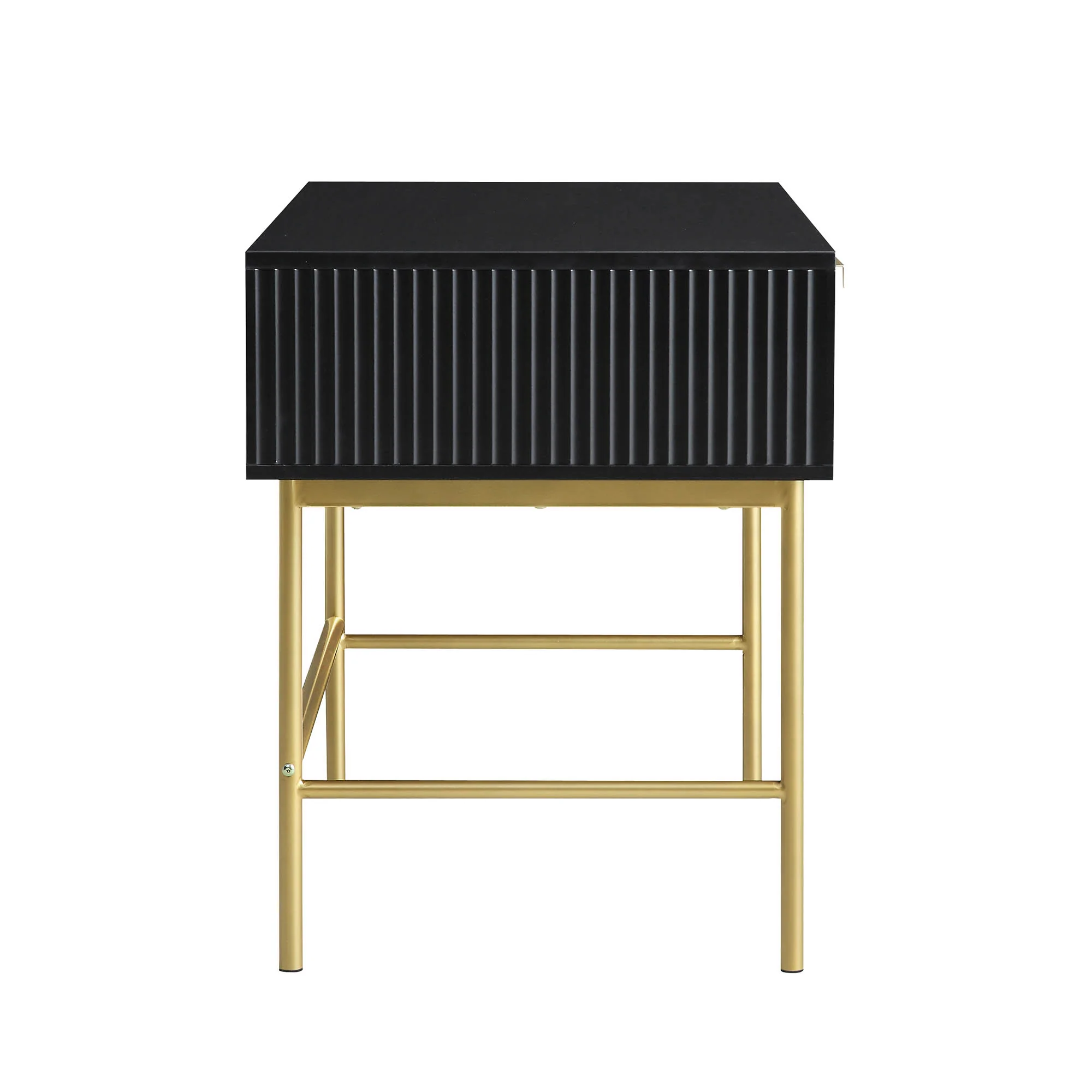 Richmond Ridged Dressing Table, Matte Black - Image 7