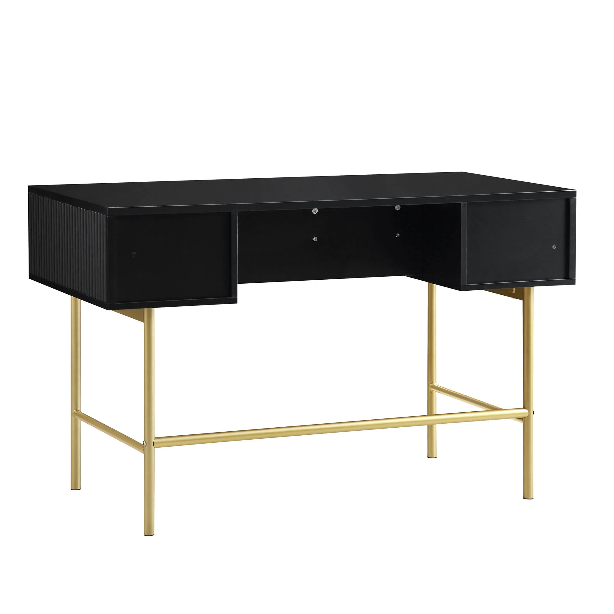 Richmond Ridged Dressing Table, Matte Black - Image 8