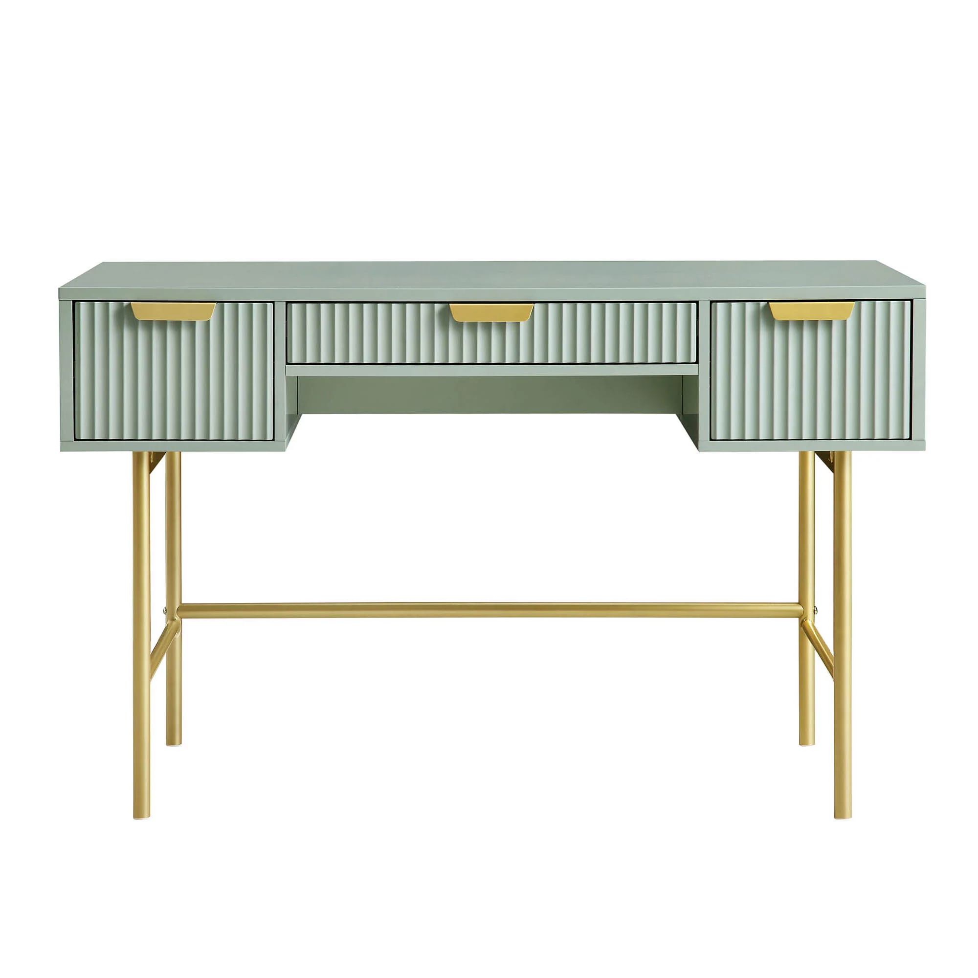 Richmond Ridged Dressing Table, Matte Sage Green - Image 3