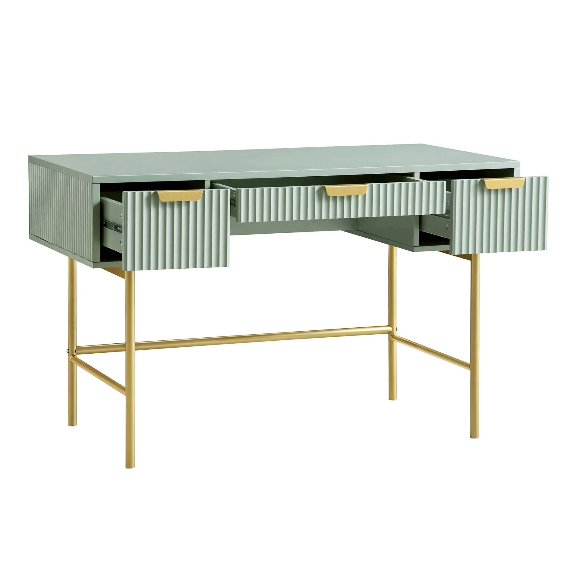 Richmond Ridged Dressing Table, Matte Sage Green - Image 4