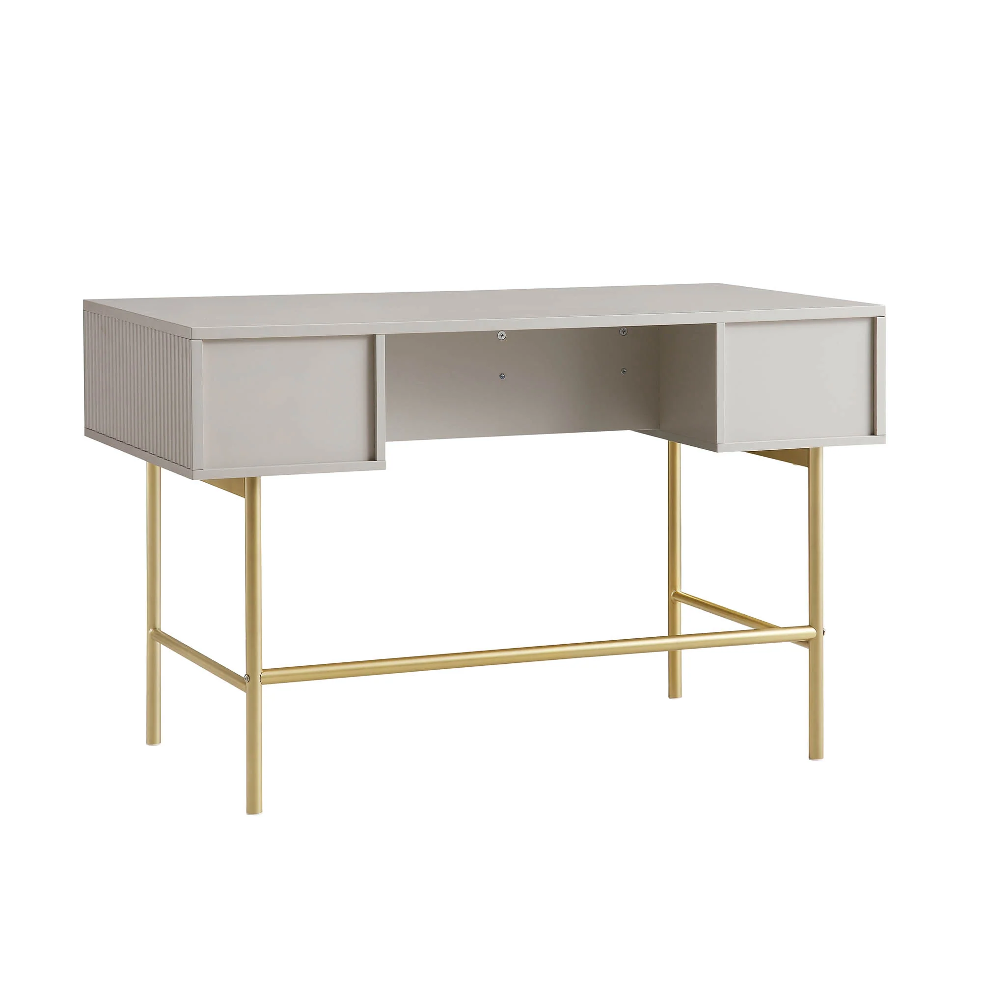 Richmond Ridged Dressing Table, Matte Taupe - Image 10
