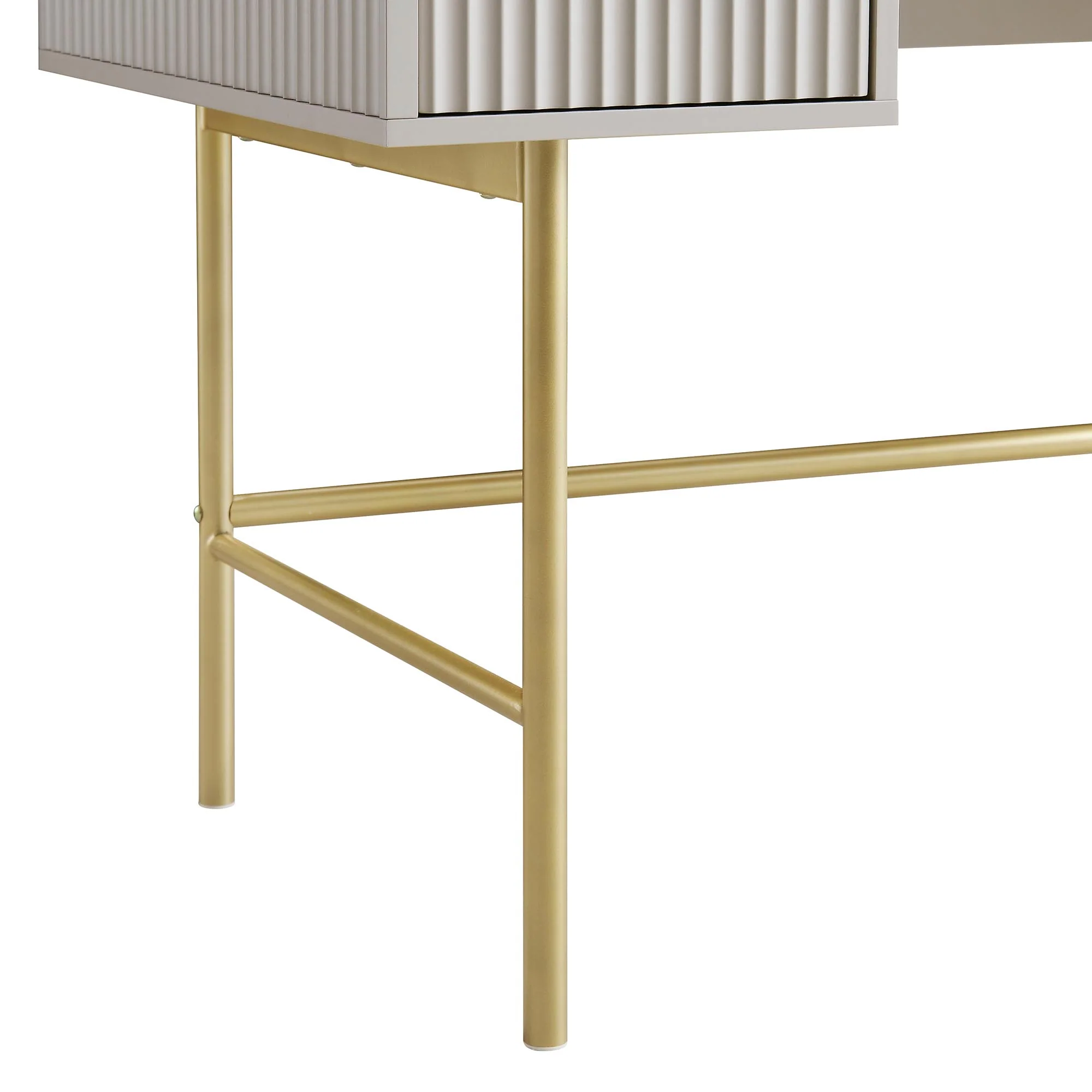 Richmond Ridged Dressing Table, Matte Taupe - Image 14