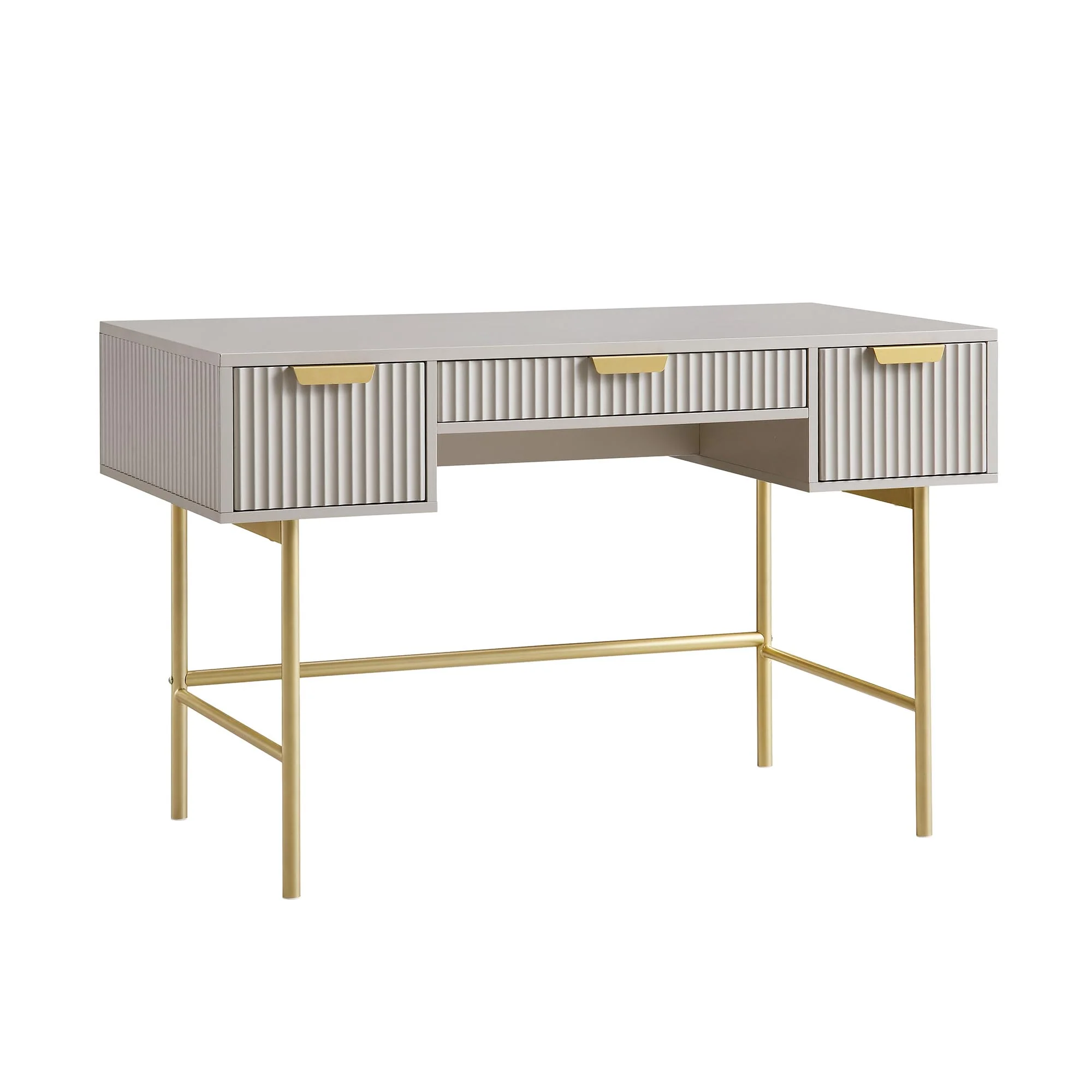 Richmond Ridged Dressing Table, Matte Taupe - Image 5