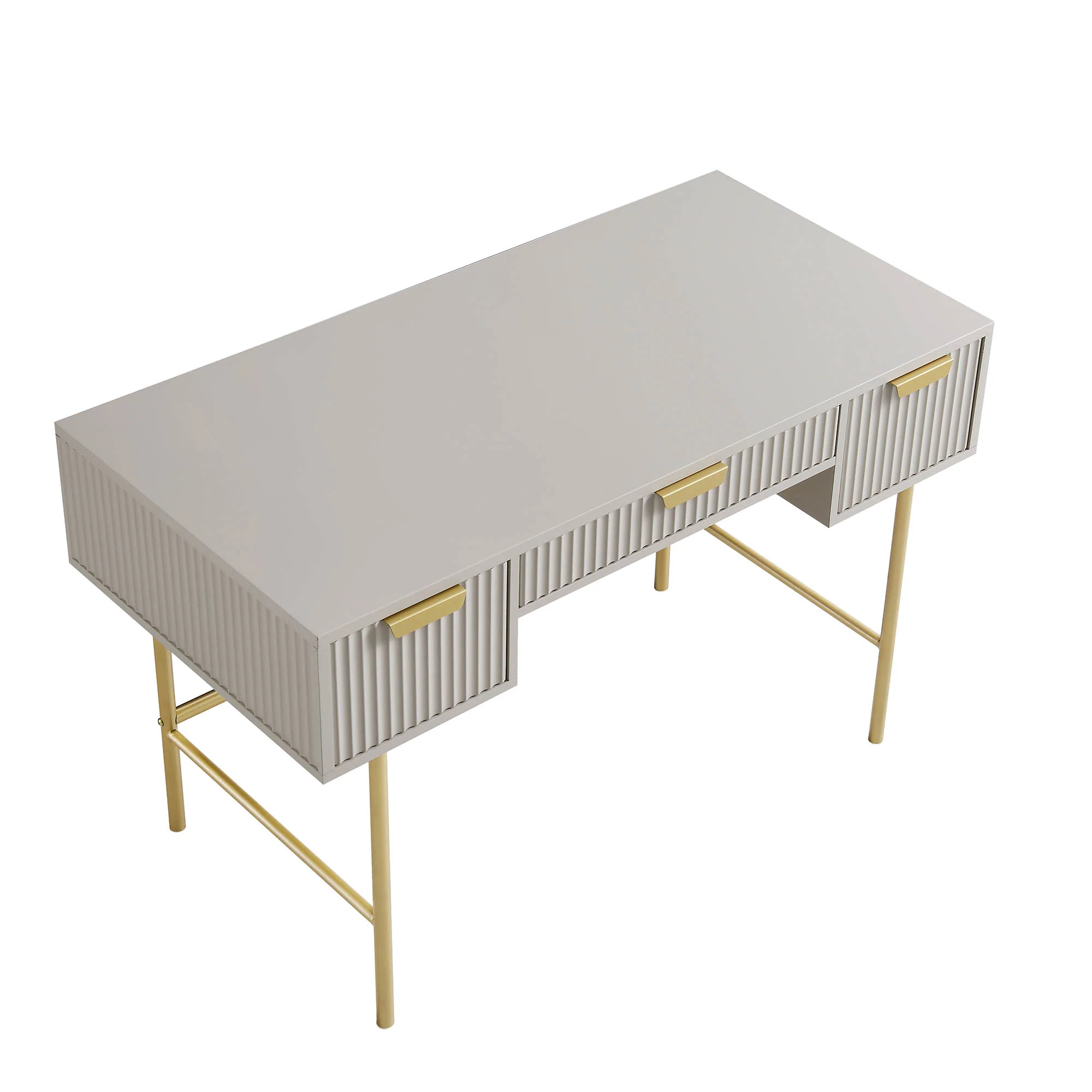 Richmond Ridged Dressing Table, Matte Taupe - Image 8