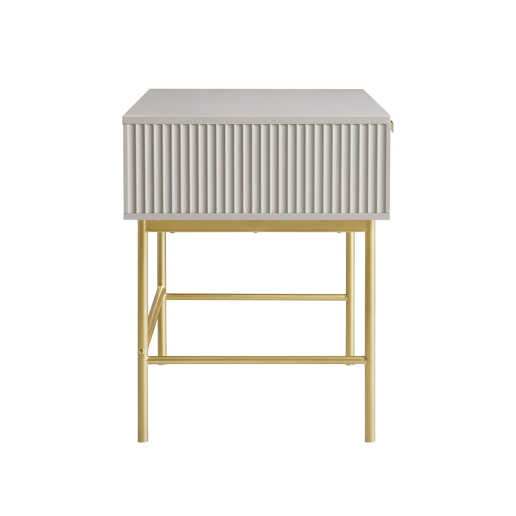 Richmond Ridged Dressing Table, Matte Taupe - Image 9