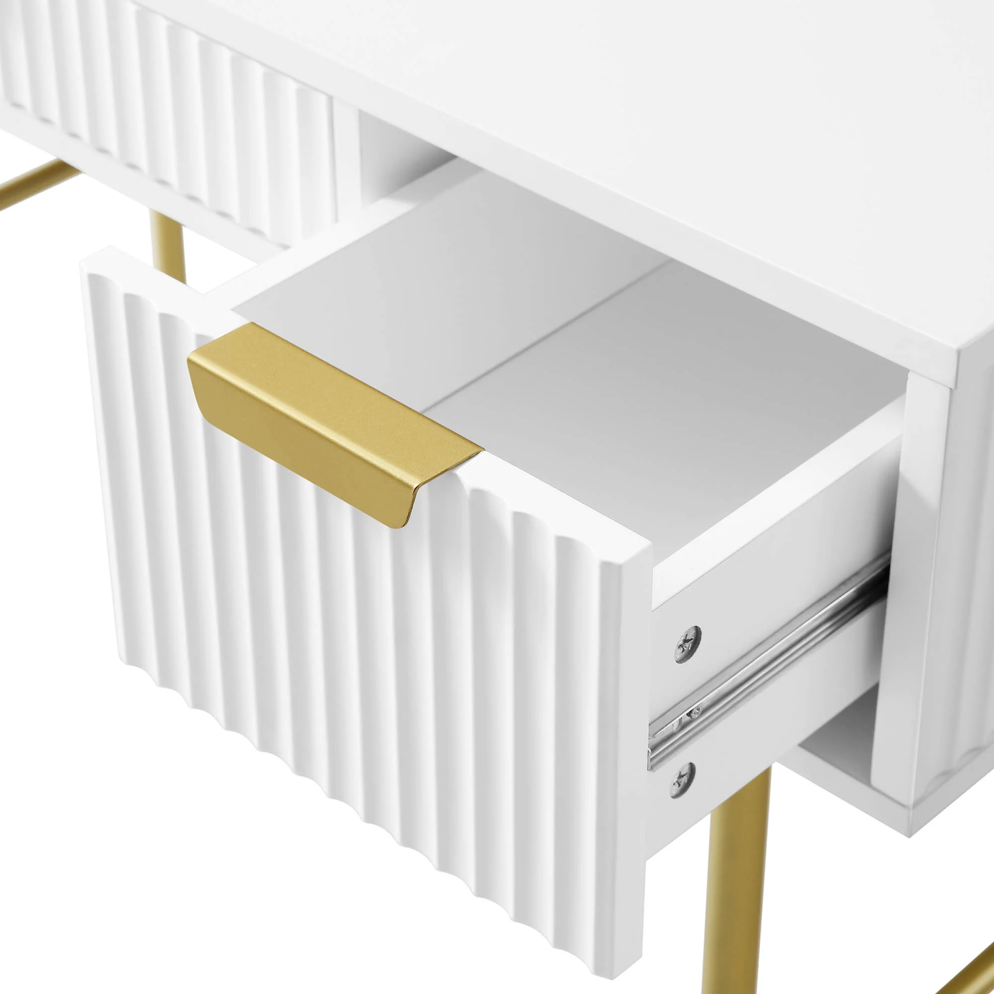 Richmond Ridged Dressing Table, Matte White - Image 11