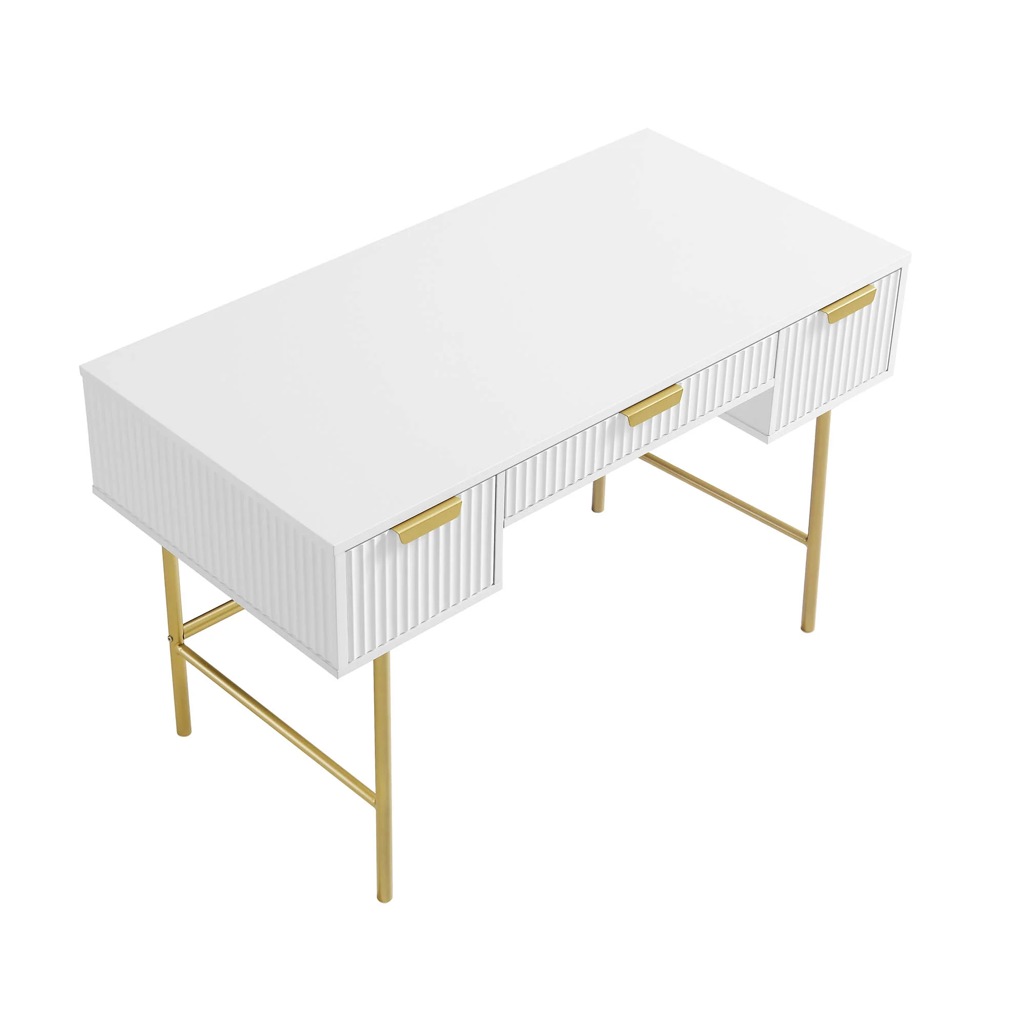 Richmond Ridged Dressing Table, Matte White - Image 7