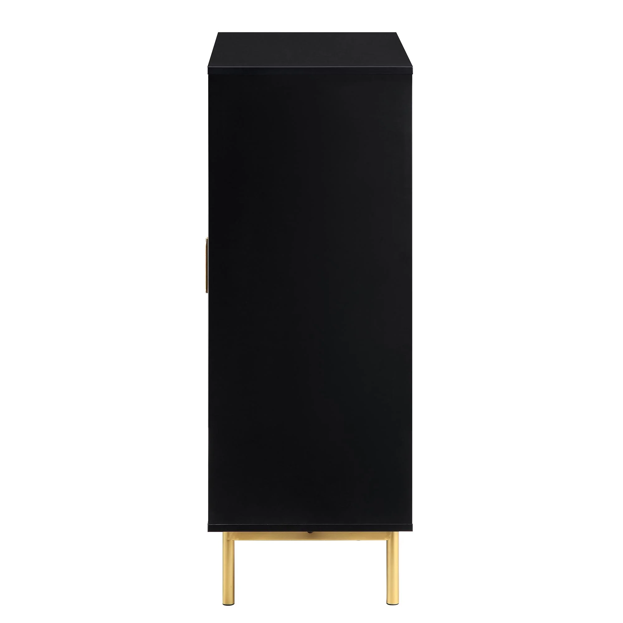 Richmond Ridged Highboard Storage Cabinet, Matte Black - Image 7