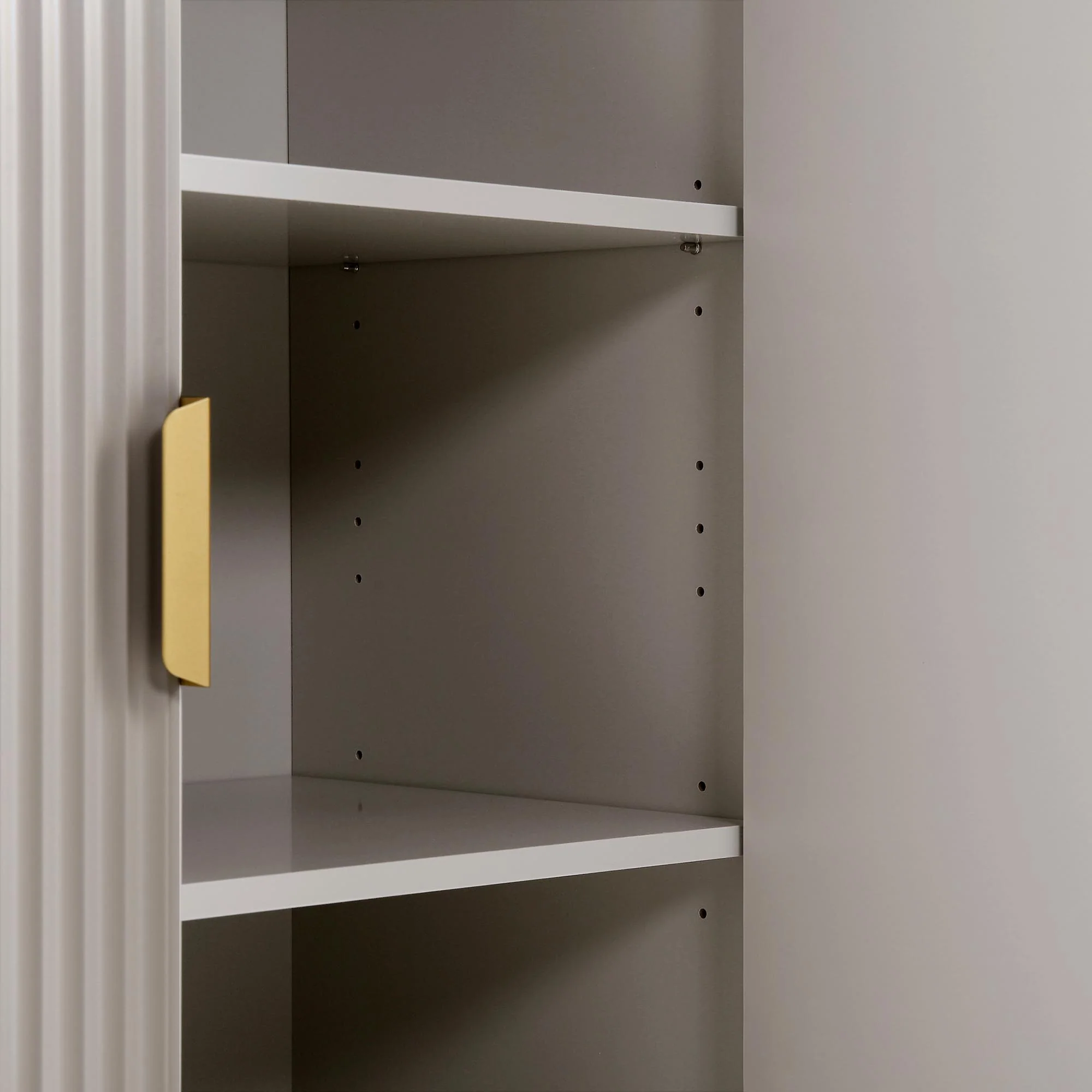 Richmond Ridged Highboard Storage Cabinet, Matte Taupe - Image 10