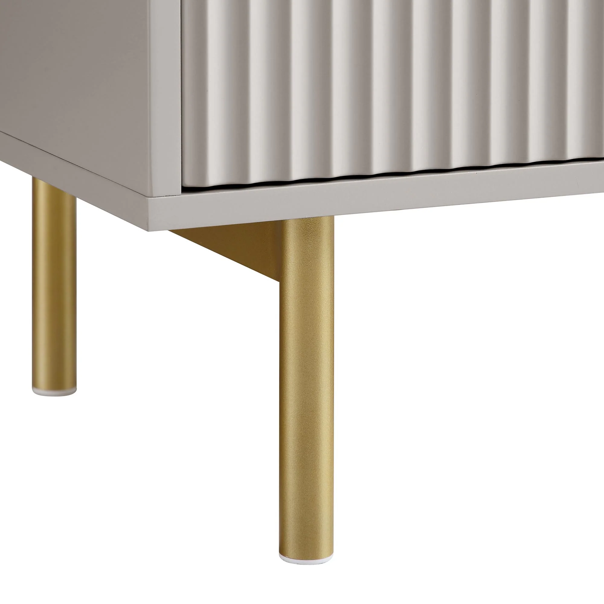Richmond Ridged Highboard Storage Cabinet, Matte Taupe - Image 12