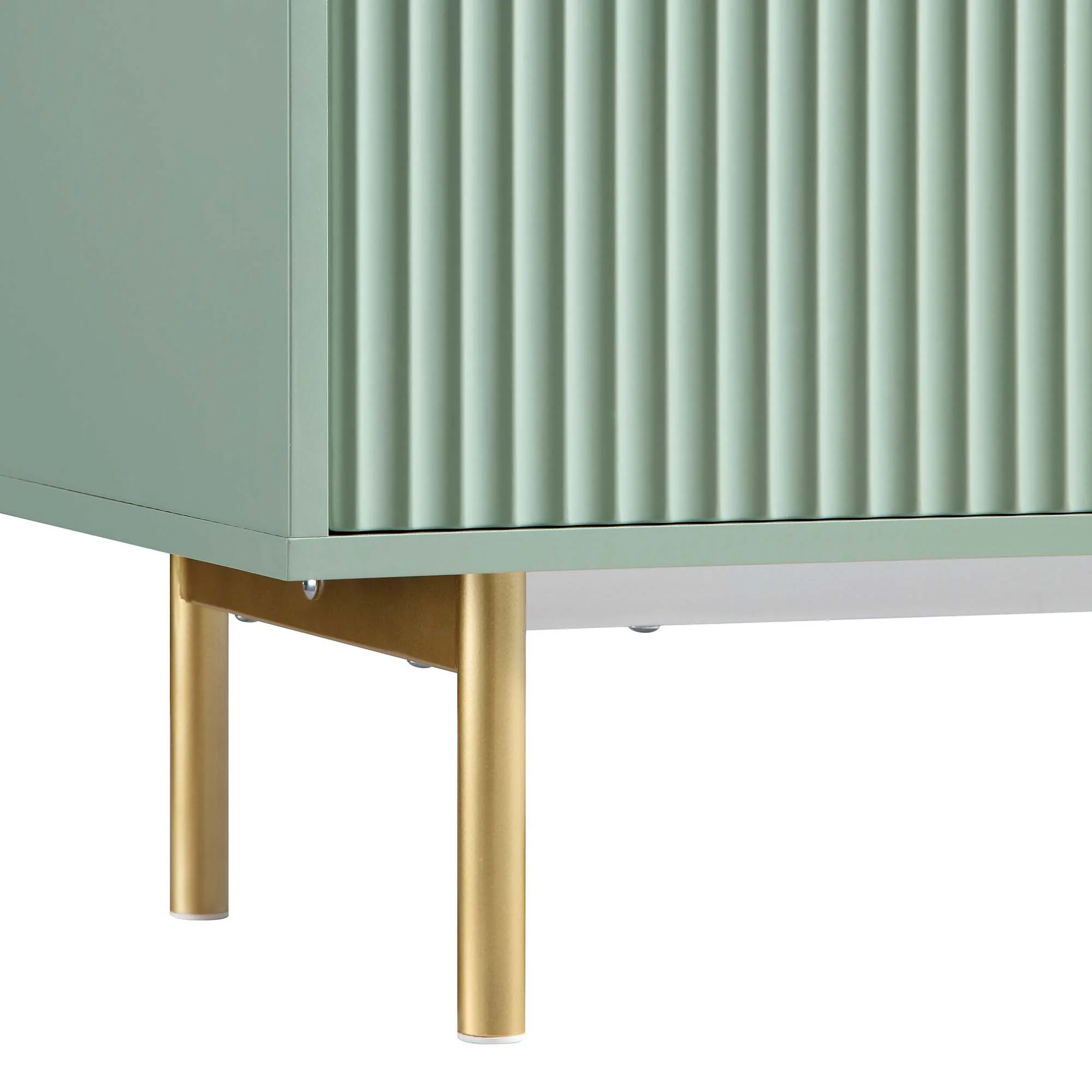 Richmond Ridged Highboard Storage Cabinet, Matte Sage Green - Image 11