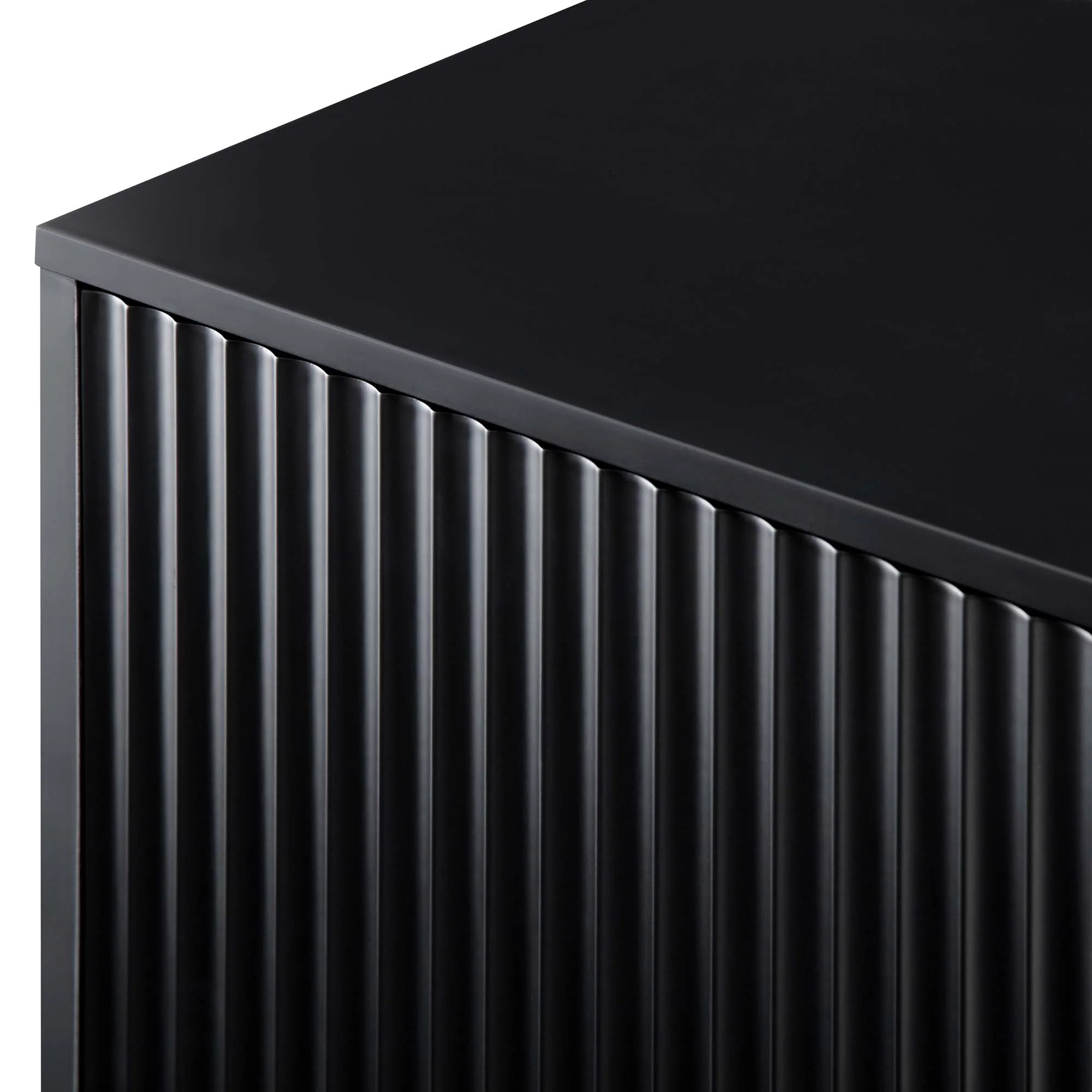 Richmond Ridged Large Sideboard, Matte Black - Image 10