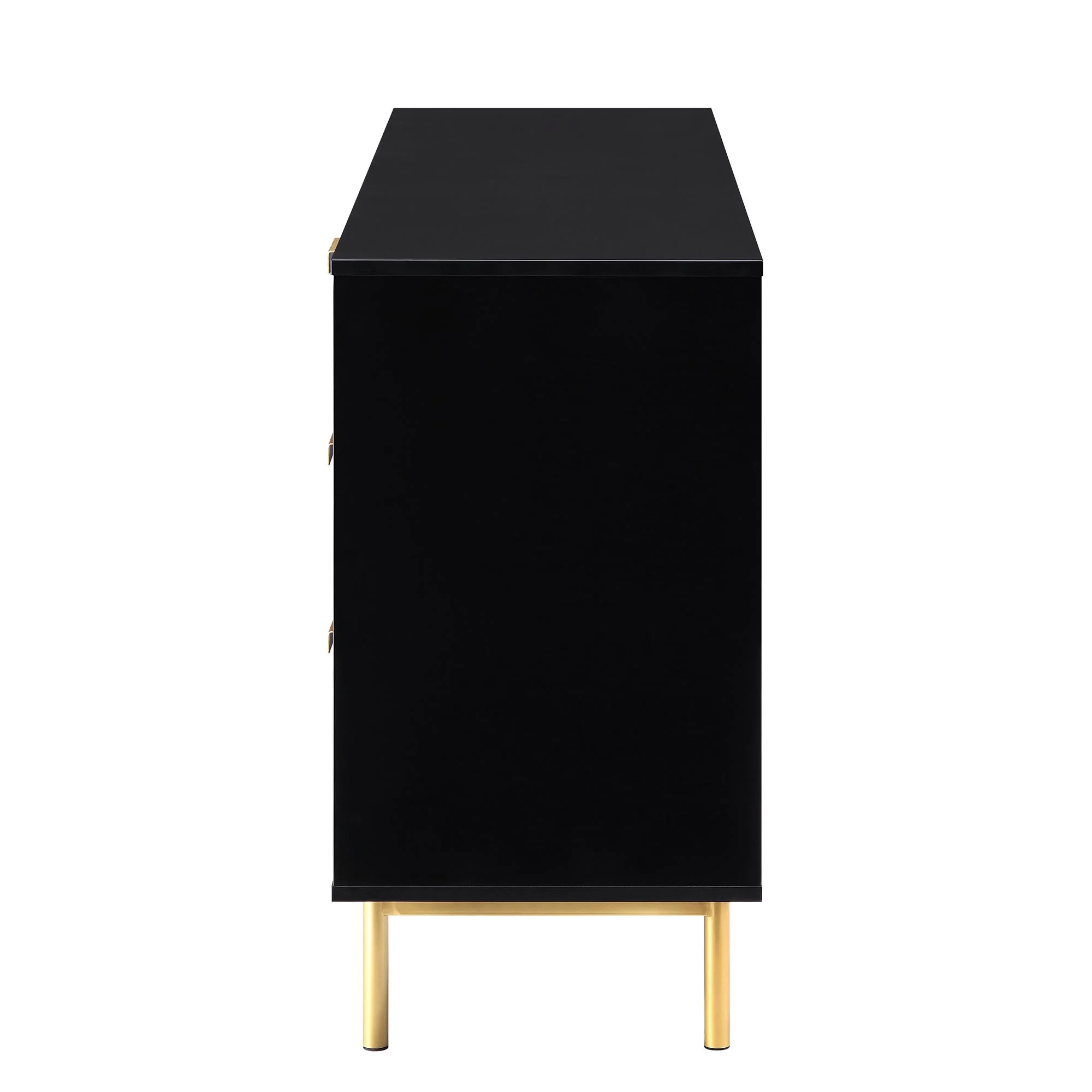 Richmond Ridged Large Sideboard, Matte Black - Image 7