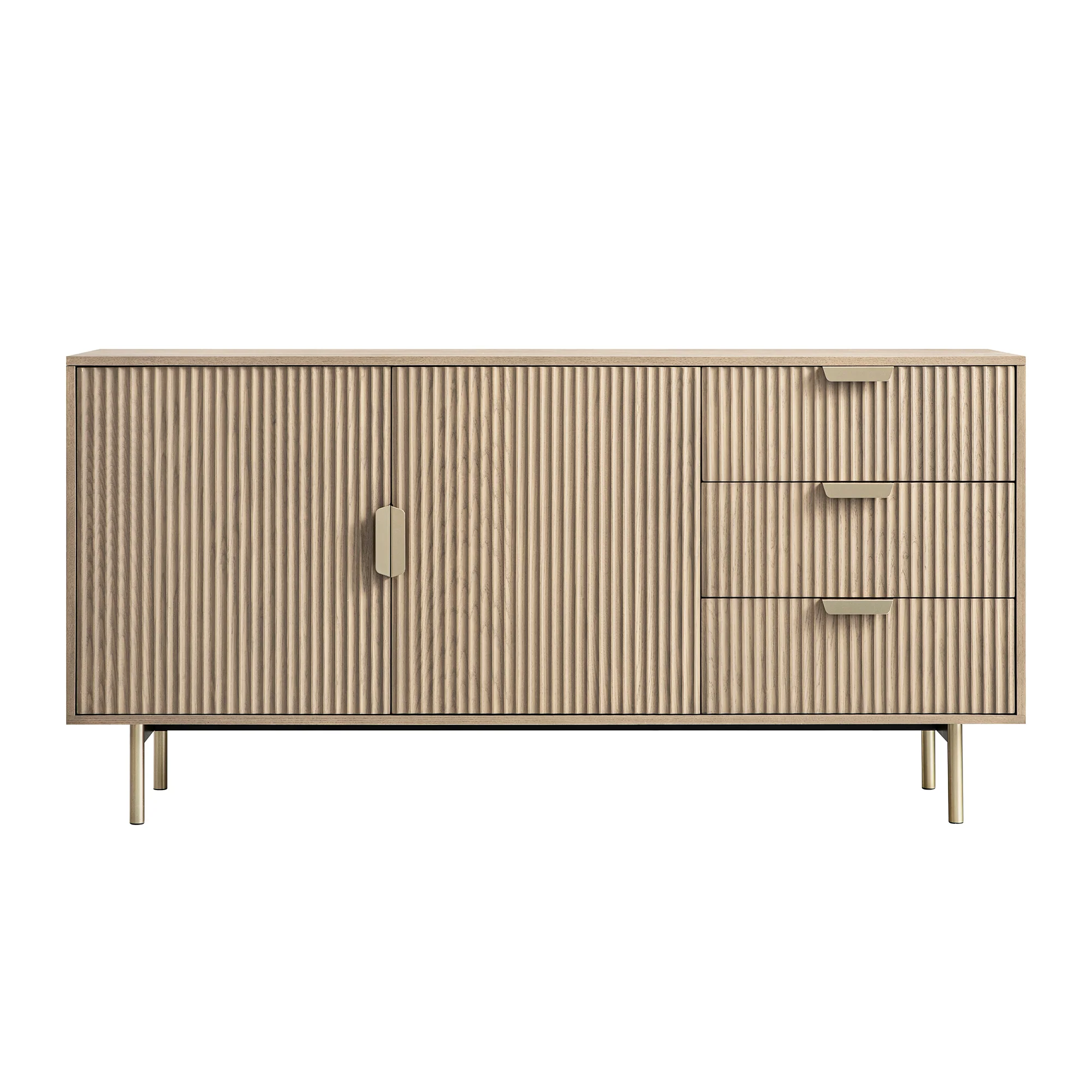 Richmond Ridged Large Sideboard, Light Ash - Image 7