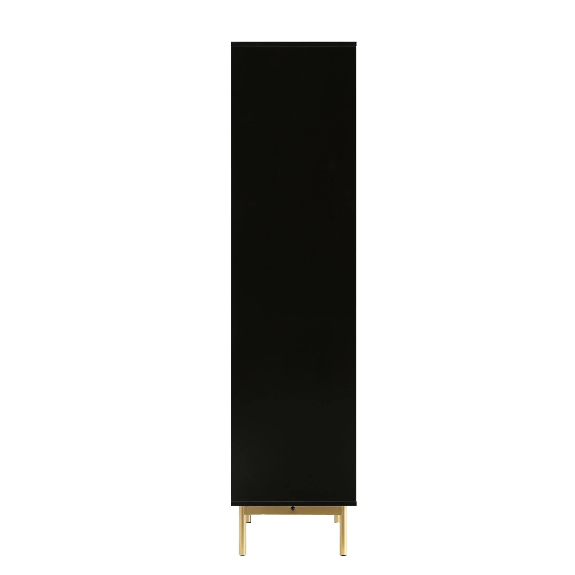 Richmond Ridged Tall Bookcase with Doors, Matte Black - Image 8