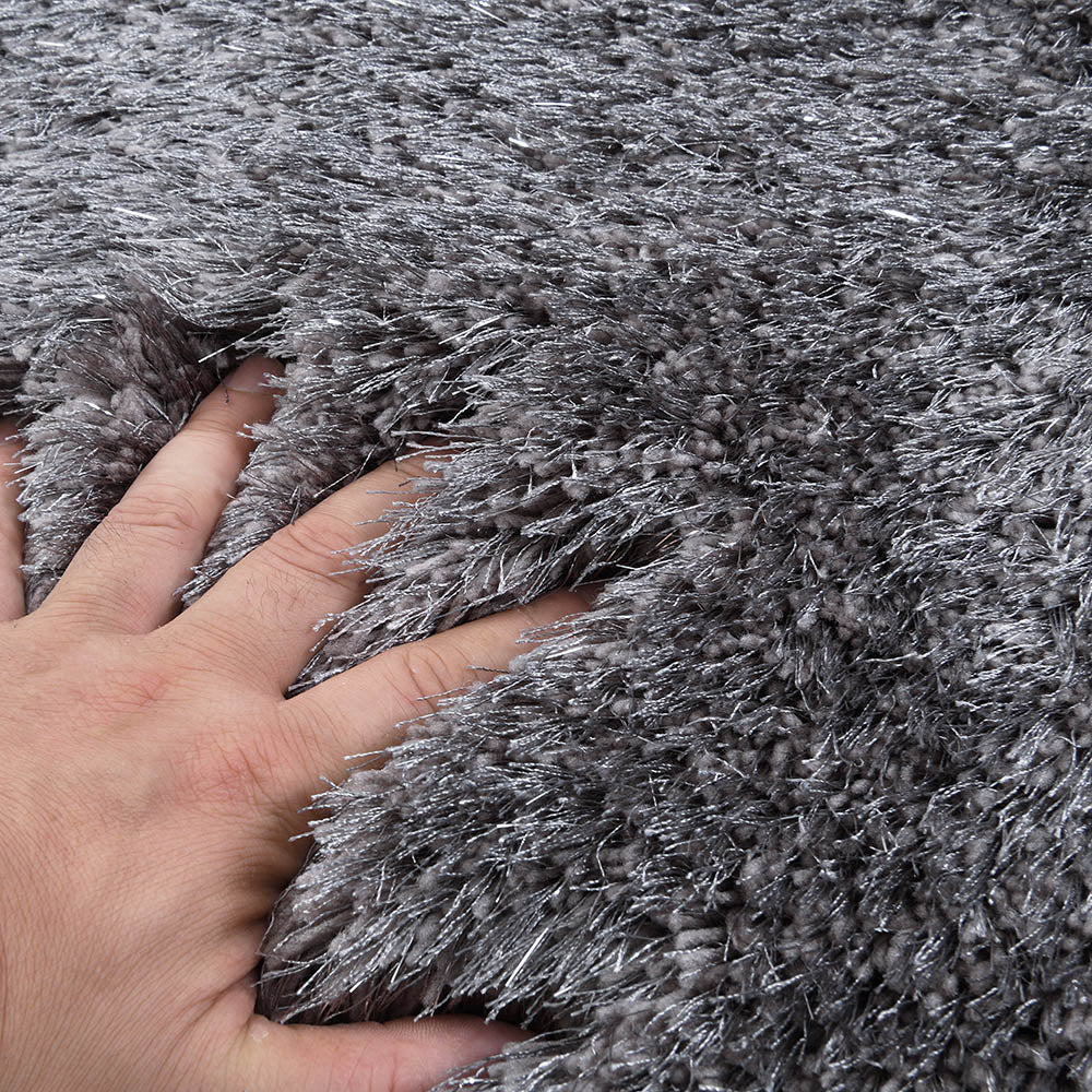 Silver Tufted Shaggy Rug 200 x 290 cm - Image 7
