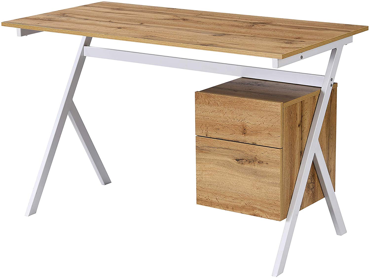 SION Desk with Drawer & Cupboard Oak - Image 3