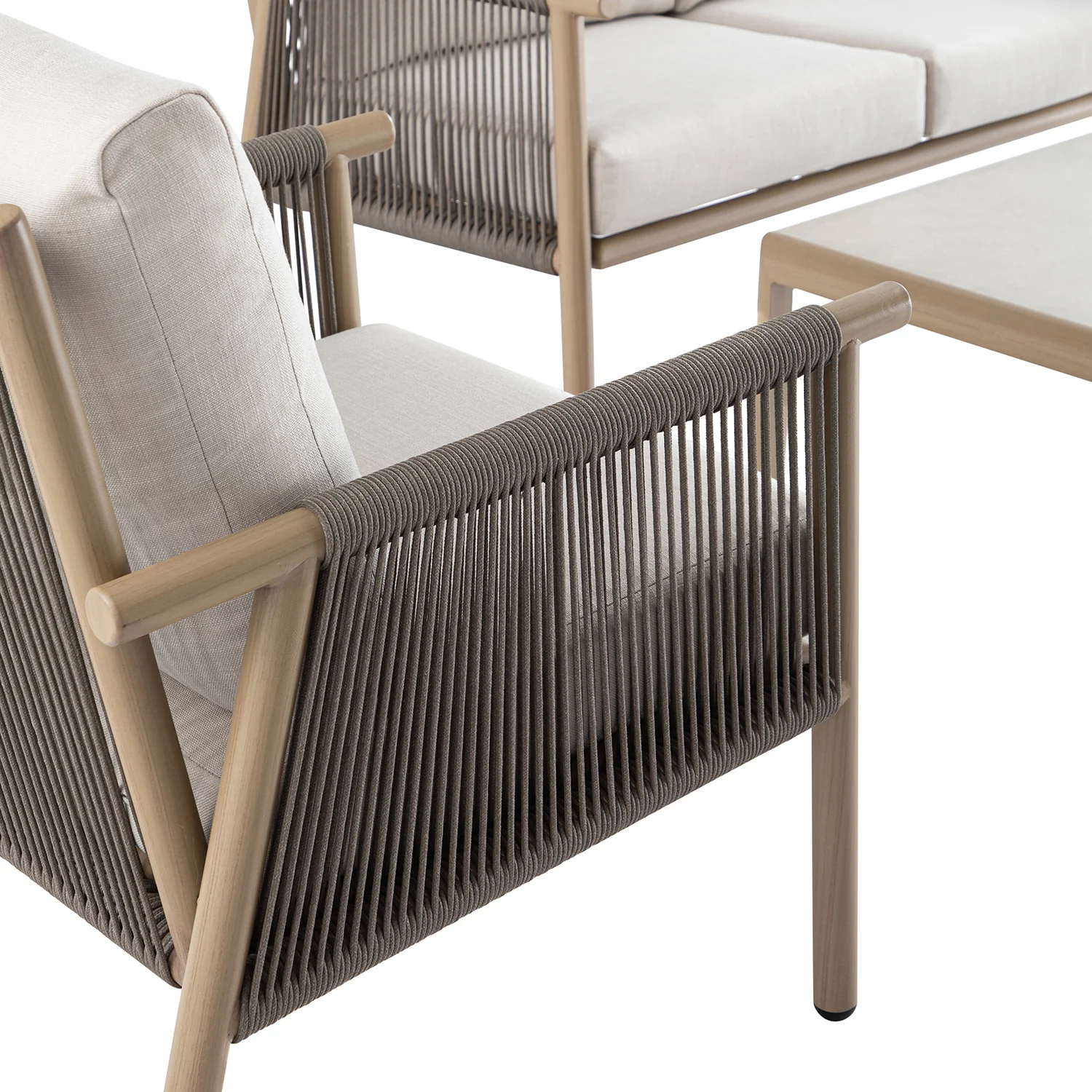 Soller Indoor and Outdoor Rope Weave 4-Seater Sofa Set - Image 15