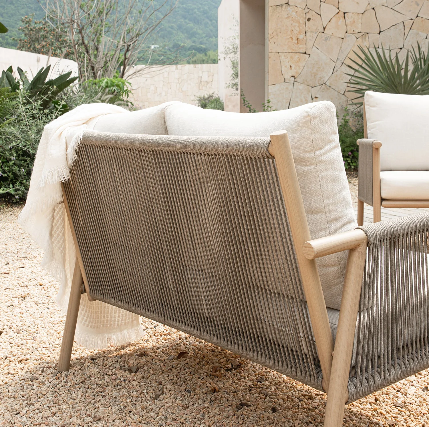 Soller Indoor and Outdoor Rope Weave 4-Seater Sofa Set - Image 5