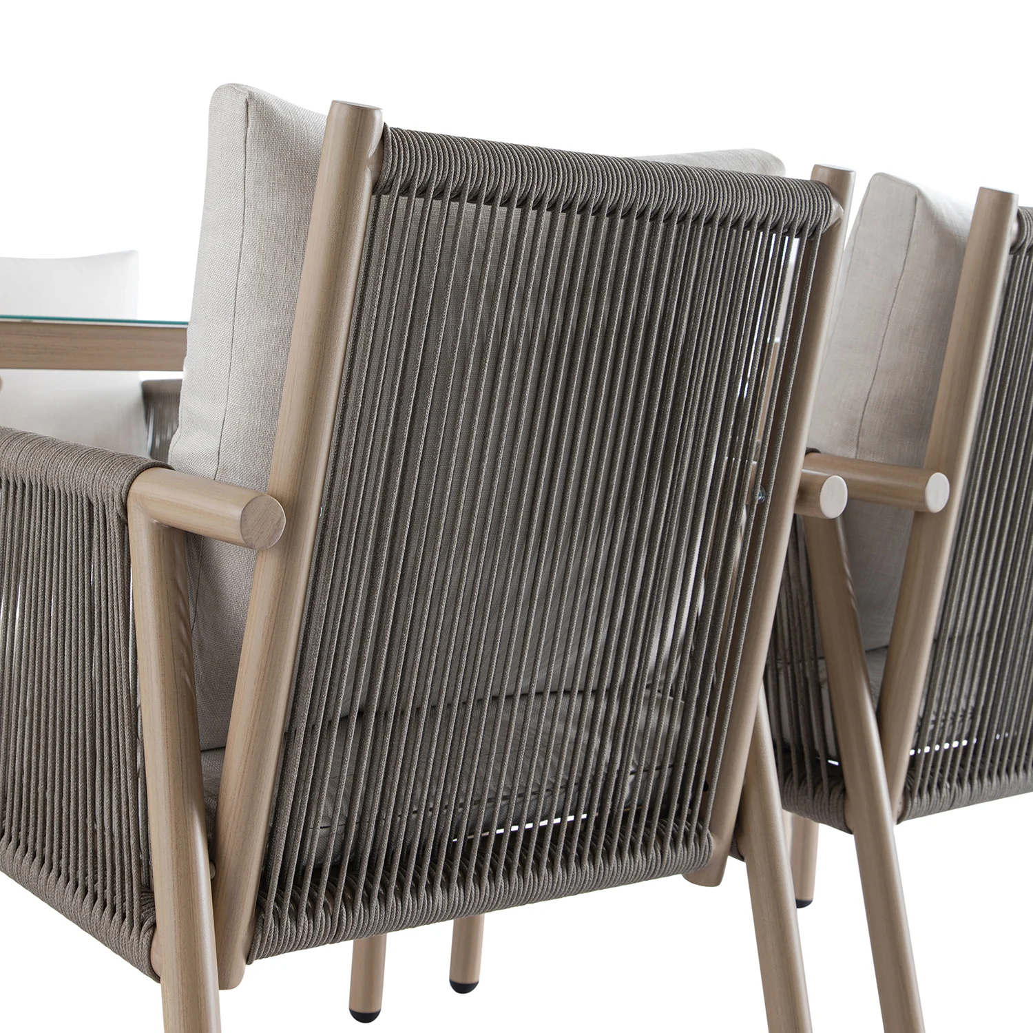 Soller Indoor and Outdoor Rope Weave 4-Seater Square Dining Set - Image 16