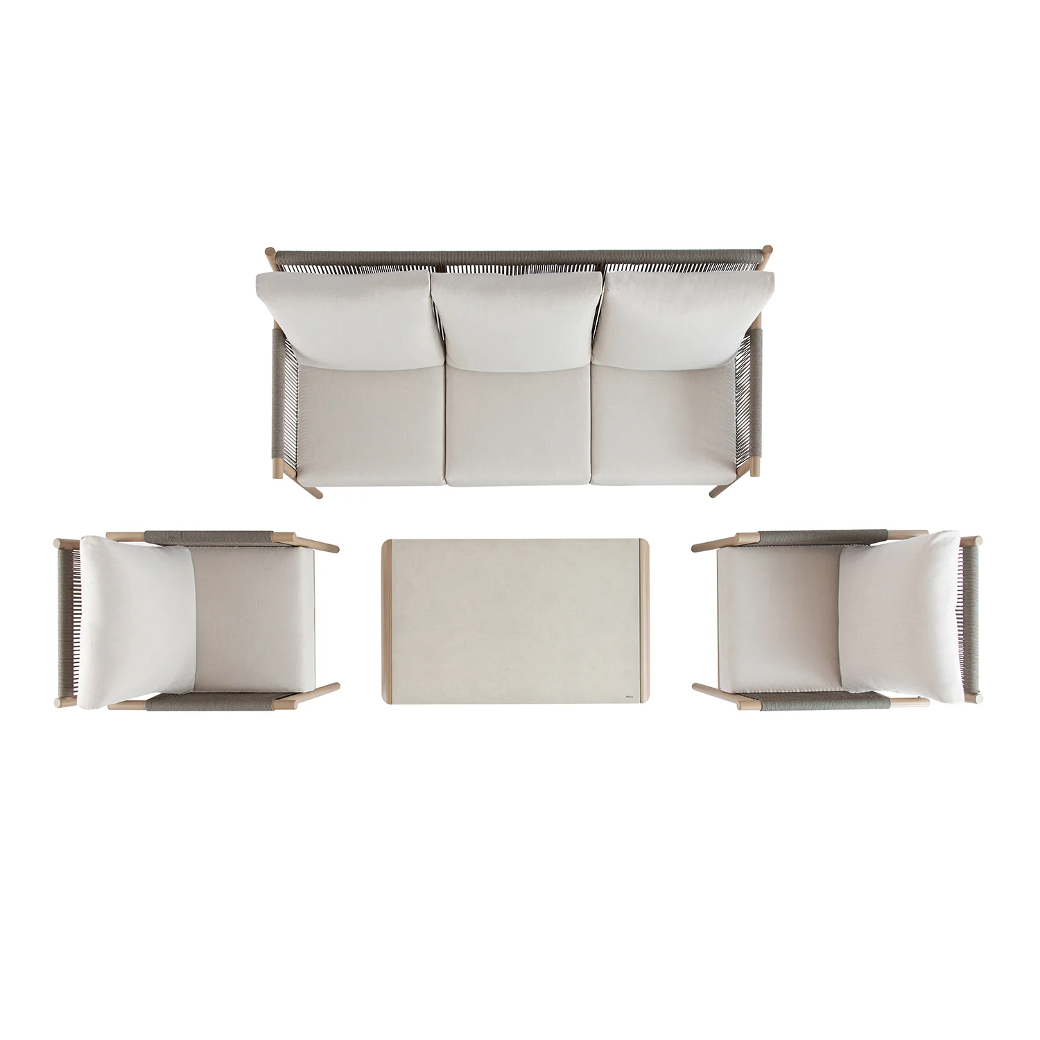 Soller Indoor and Outdoor Rope Weave 5-Seater Sofa Set - Image 15