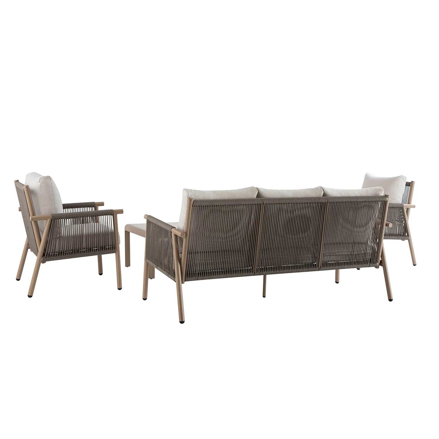 Soller Indoor and Outdoor Rope Weave 5-Seater Sofa Set - Image 16