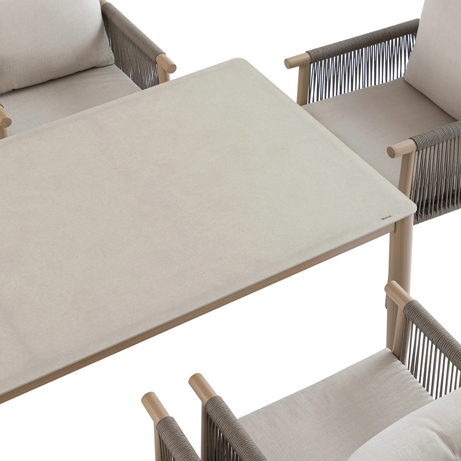 Soller Indoor and Outdoor Rope Weave 6-Seater Rectangular Dining Set - Image 15