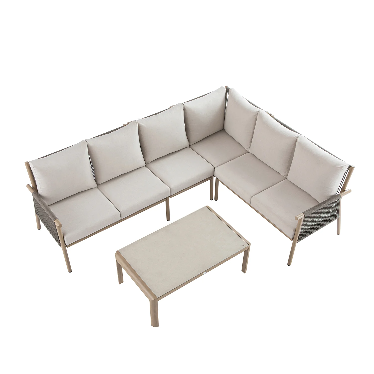 Soller Indoor and Outdoor Rope Weave Large Corner Sofa Set - Image 14