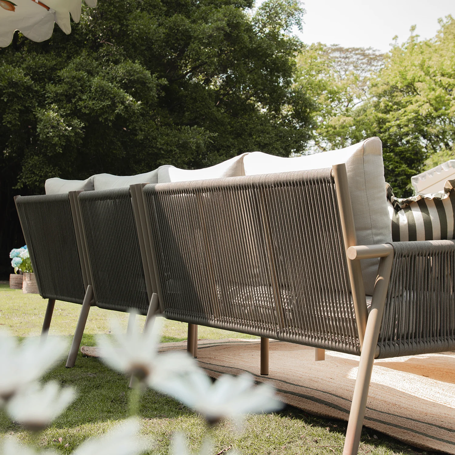 Soller Indoor and Outdoor Rope Weave Large Corner Sofa Set - Image 7