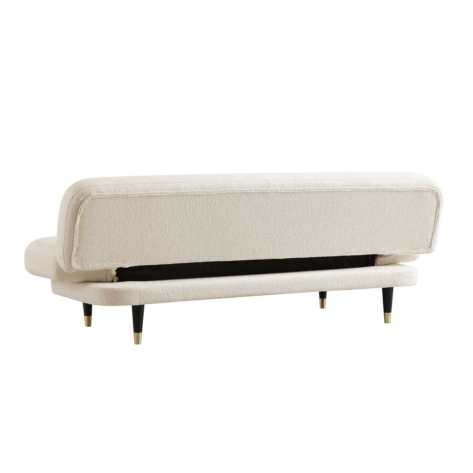 Solna 2-Seater Sofa Bed, Beige Boucle - Image 14