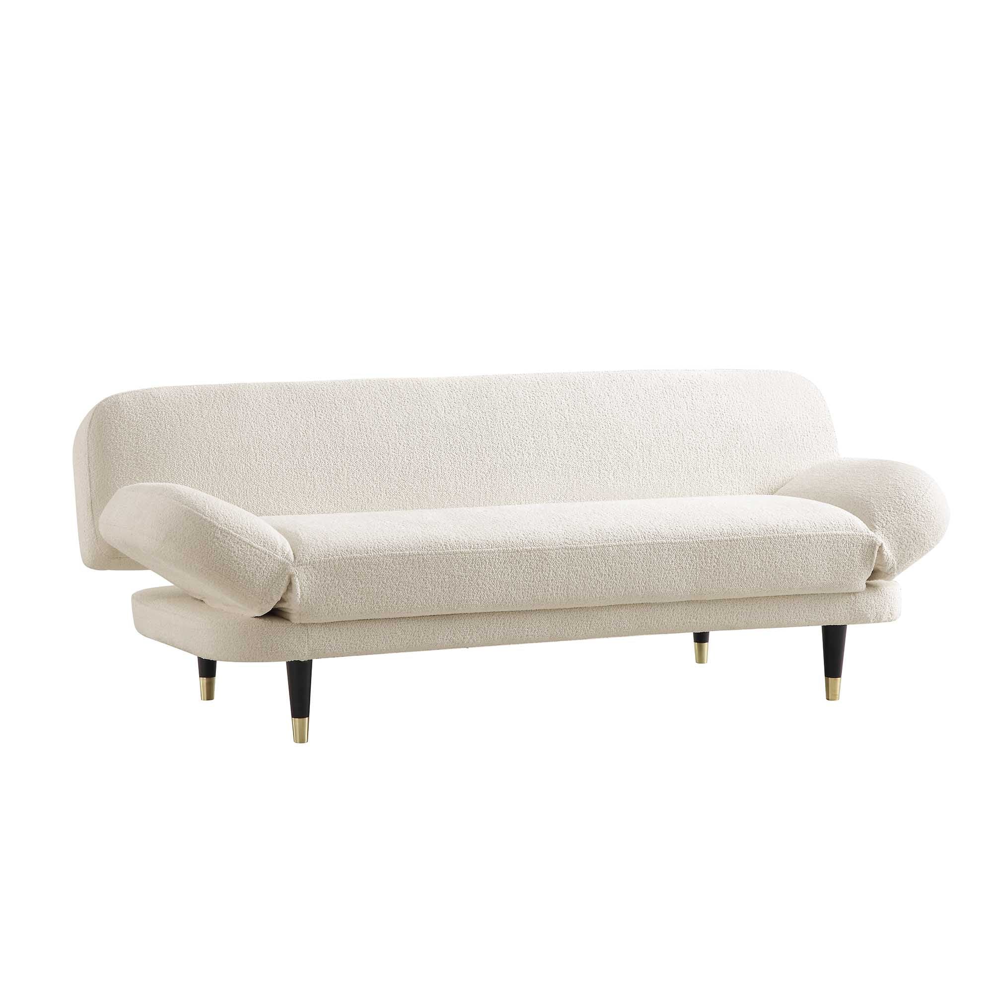 Solna 2-Seater Sofa Bed, Beige Boucle - Image 9