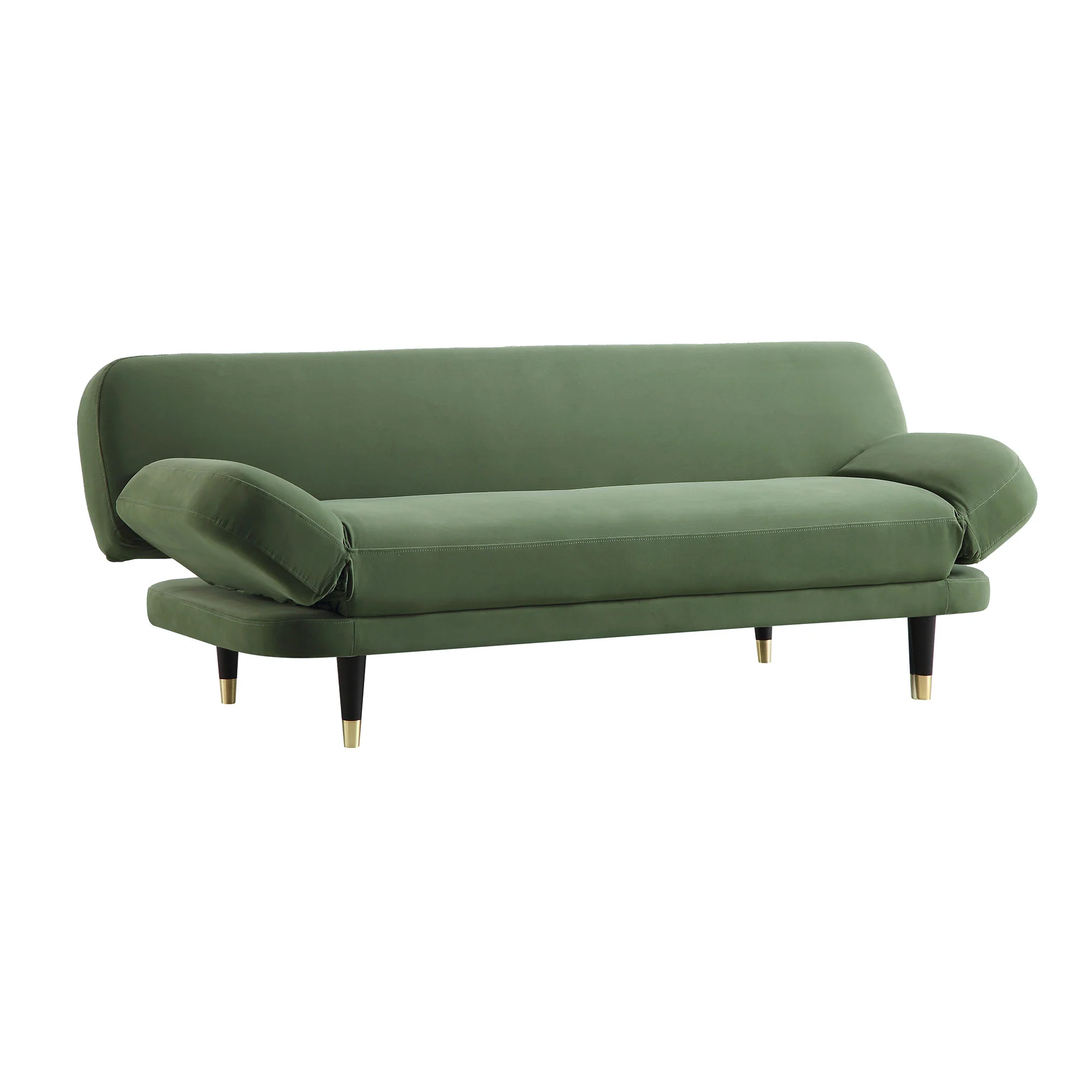 Solna 2-Seater Sofa Bed, Moss Green Velvet - Image 9