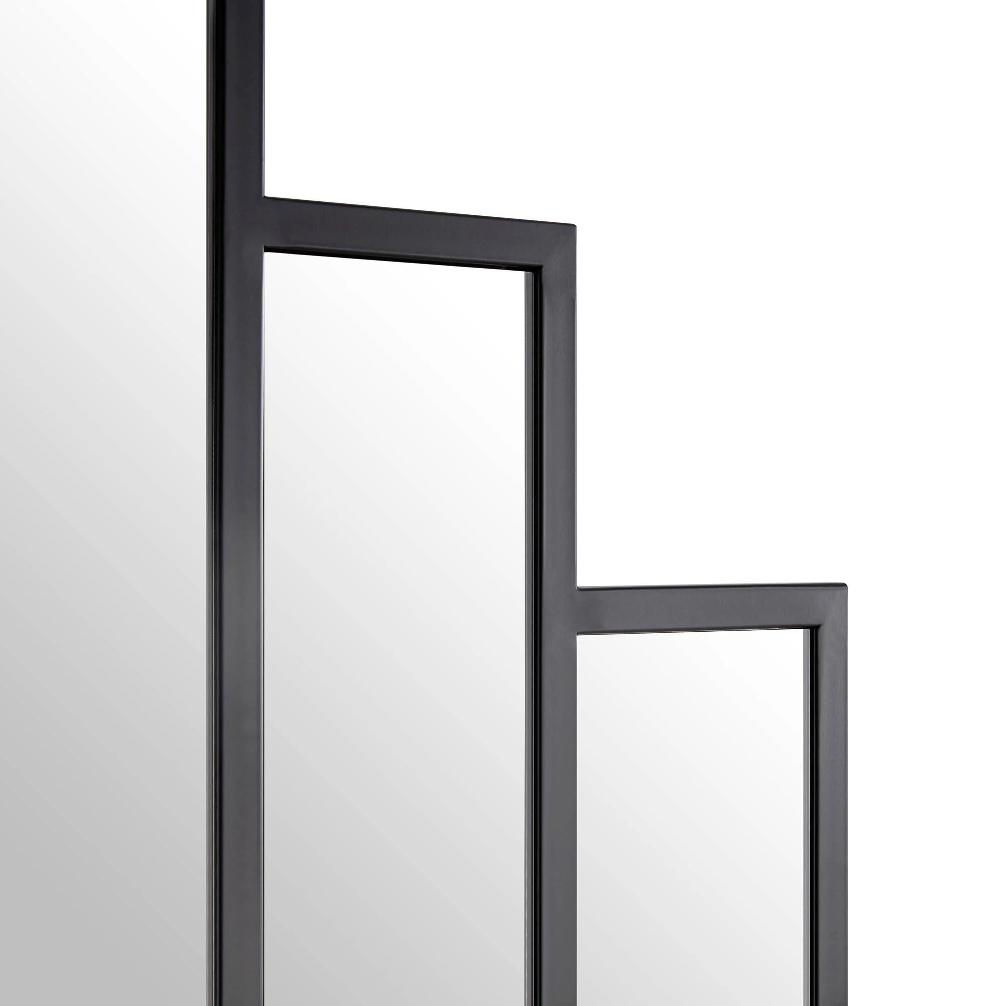 Sonia Black Metal Frame Art Deco Full Length Floor Mirror 179 x 90 cm - Image 6