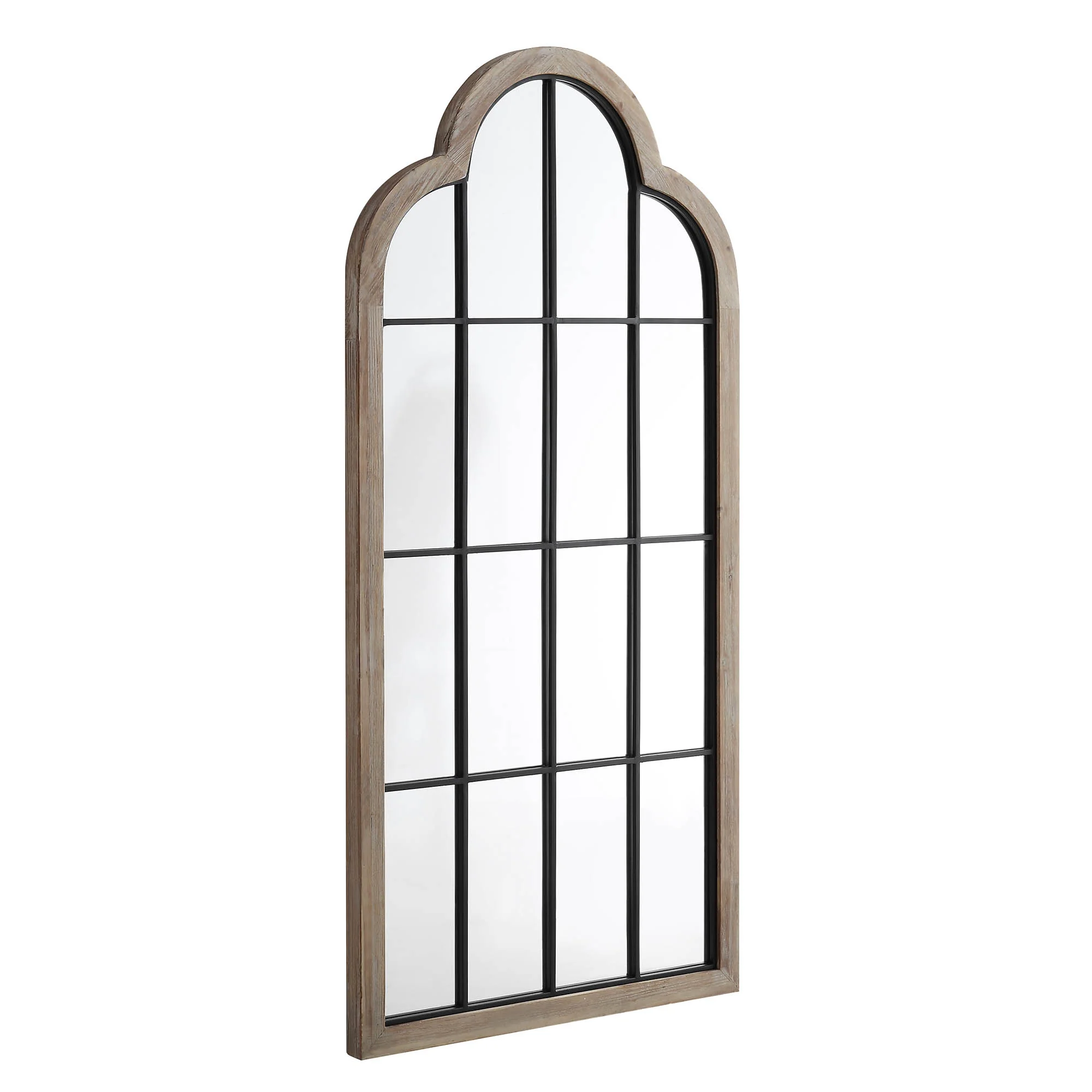 Southam Arched Full Length Wooden Frame Window Mirror 160 x 76 cm - Image 3