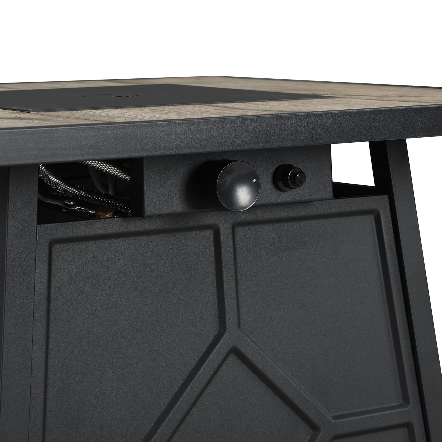 Square Outdoor 30" x 30"  40,000BTUs Real Concrete Fire Pit Table - Image 7